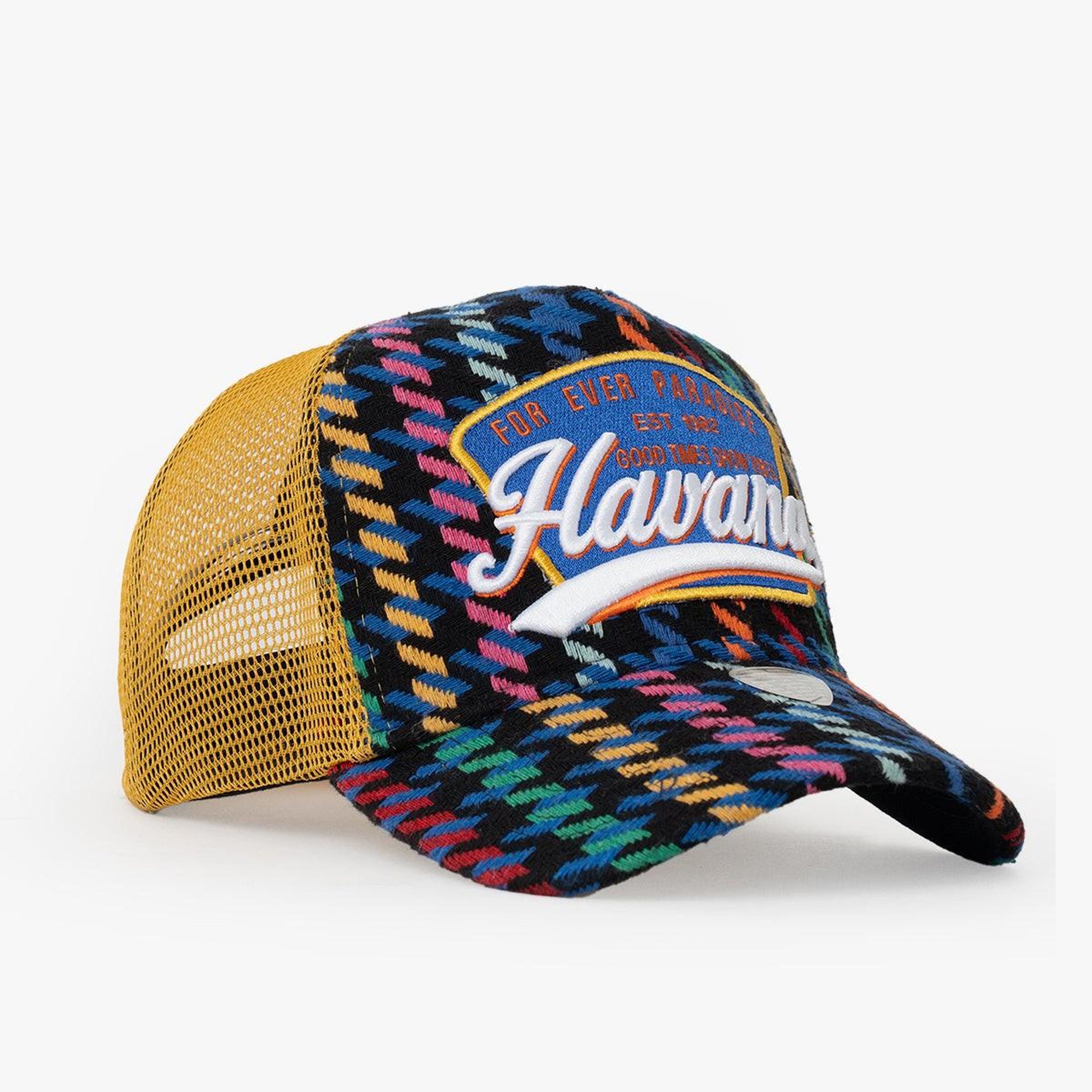 RustandRich Kadın Erkek Sarı Trucker Şapka-City's Collection-Havana