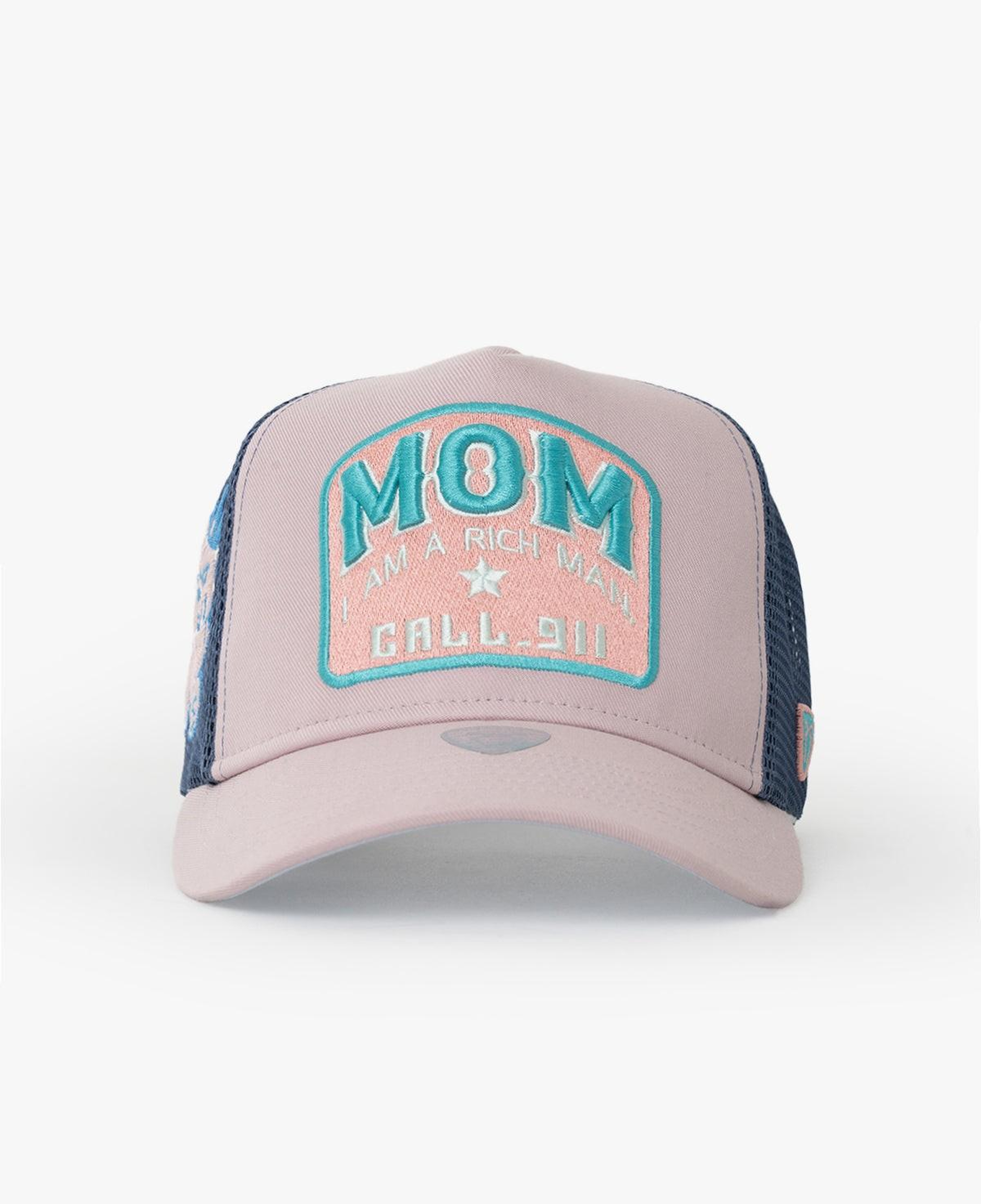 RustandRich Kadın Erkek Pudra Trucker Şapka-Motto Collection-Mom