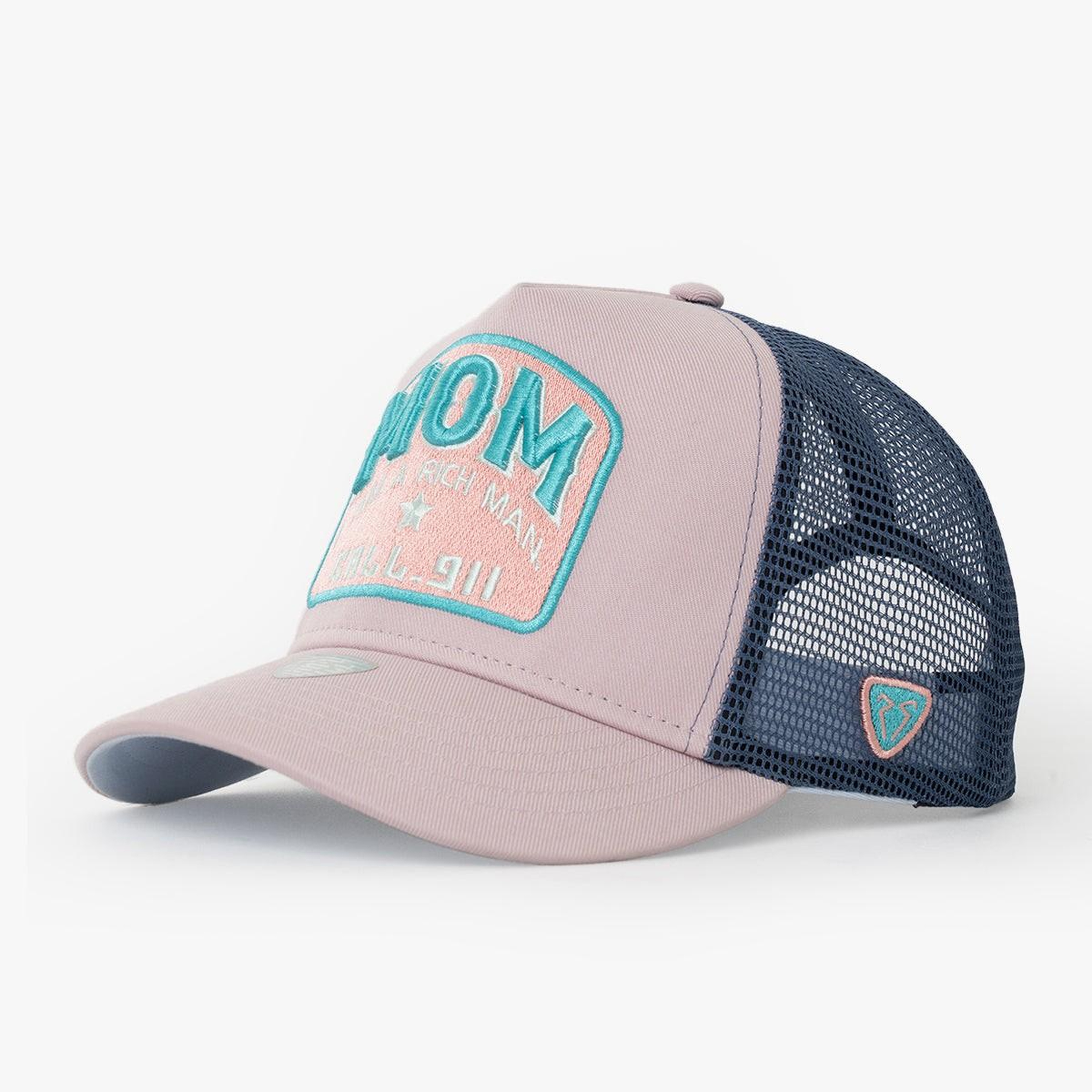 RustandRich Kadın Erkek Pudra Trucker Şapka-Motto Collection-Mom