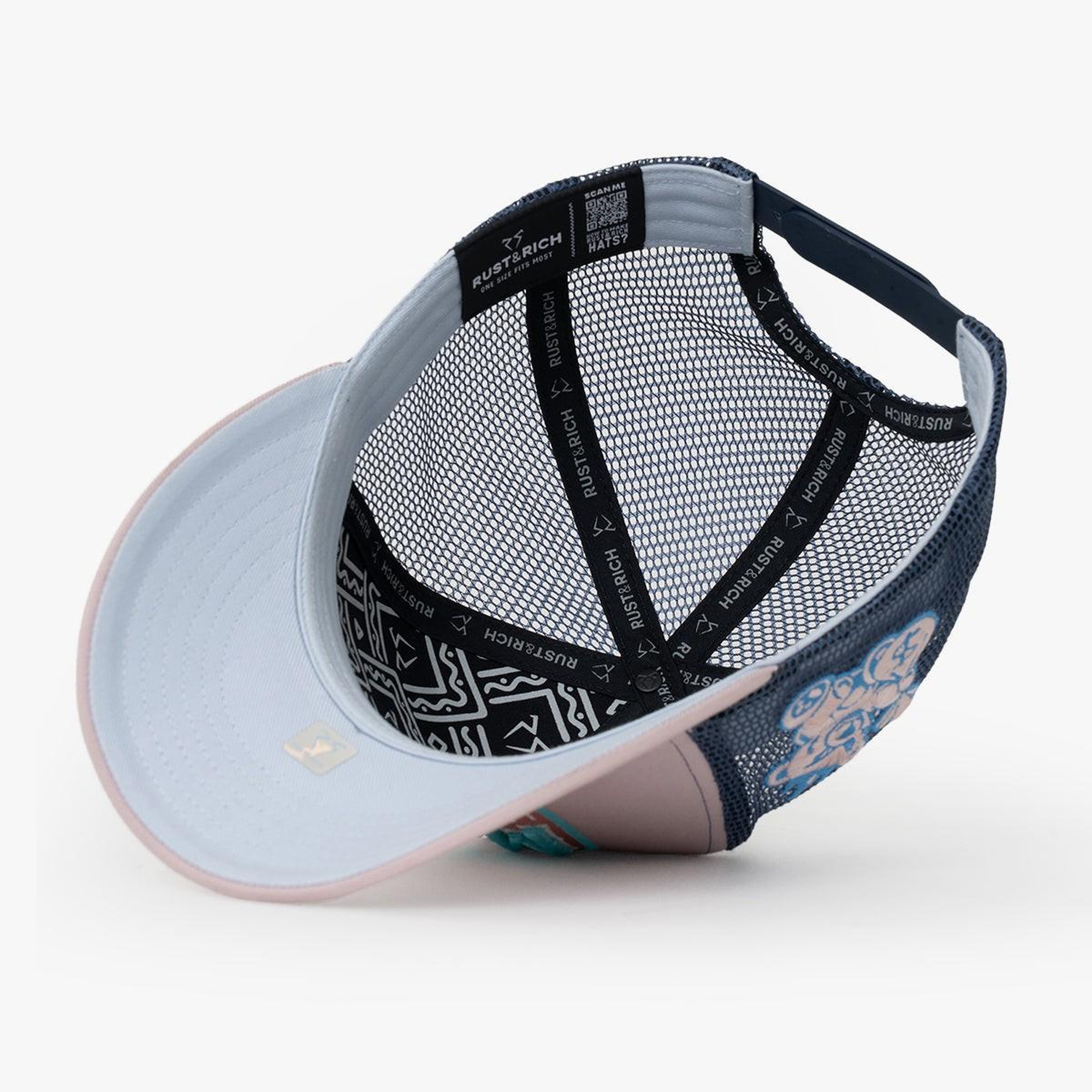RustandRich Kadın Erkek Pudra Trucker Şapka-Motto Collection-Mom