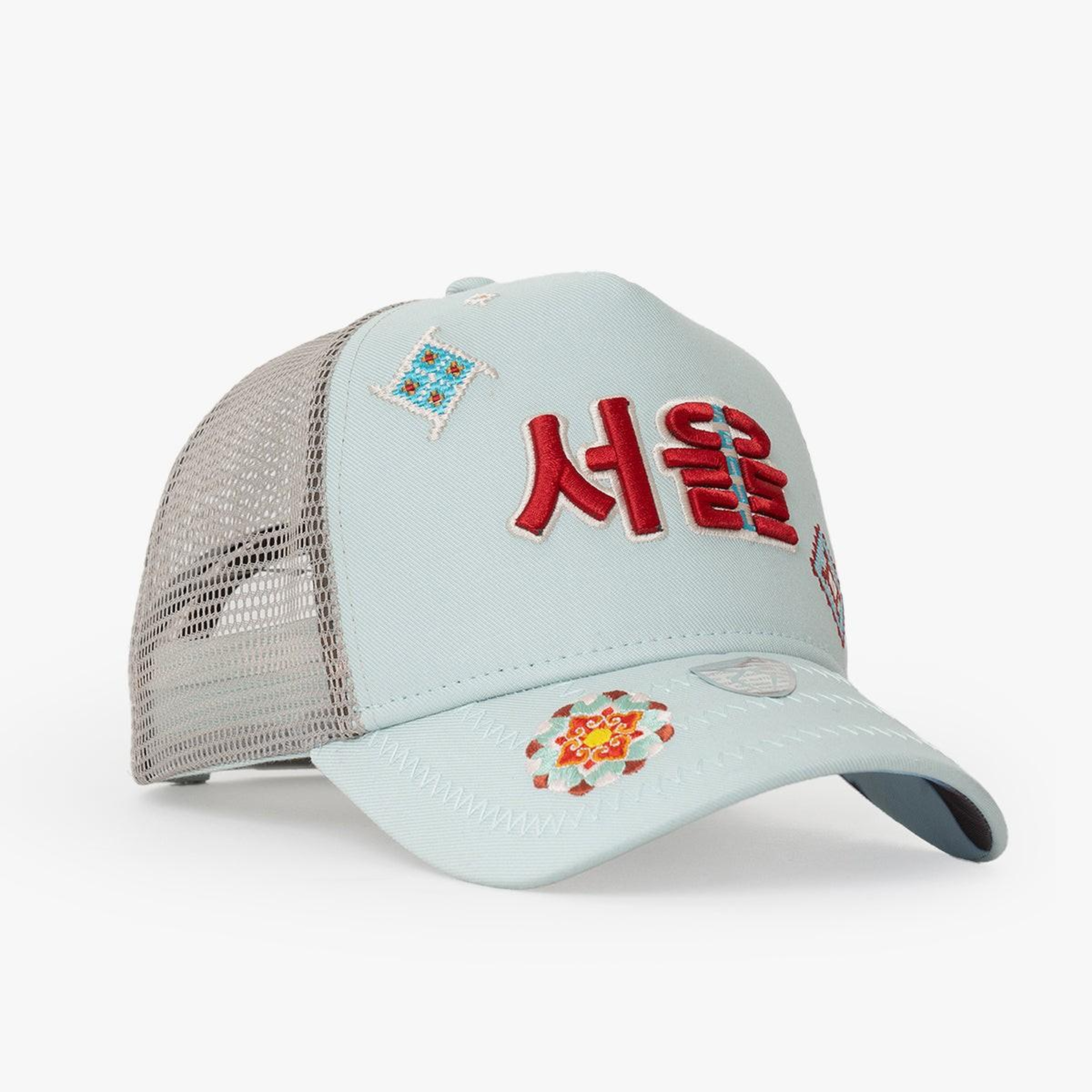 RustandRich Kadın Erkek Mint Yeşili Trucker Şapka-City's Collection-Seoul