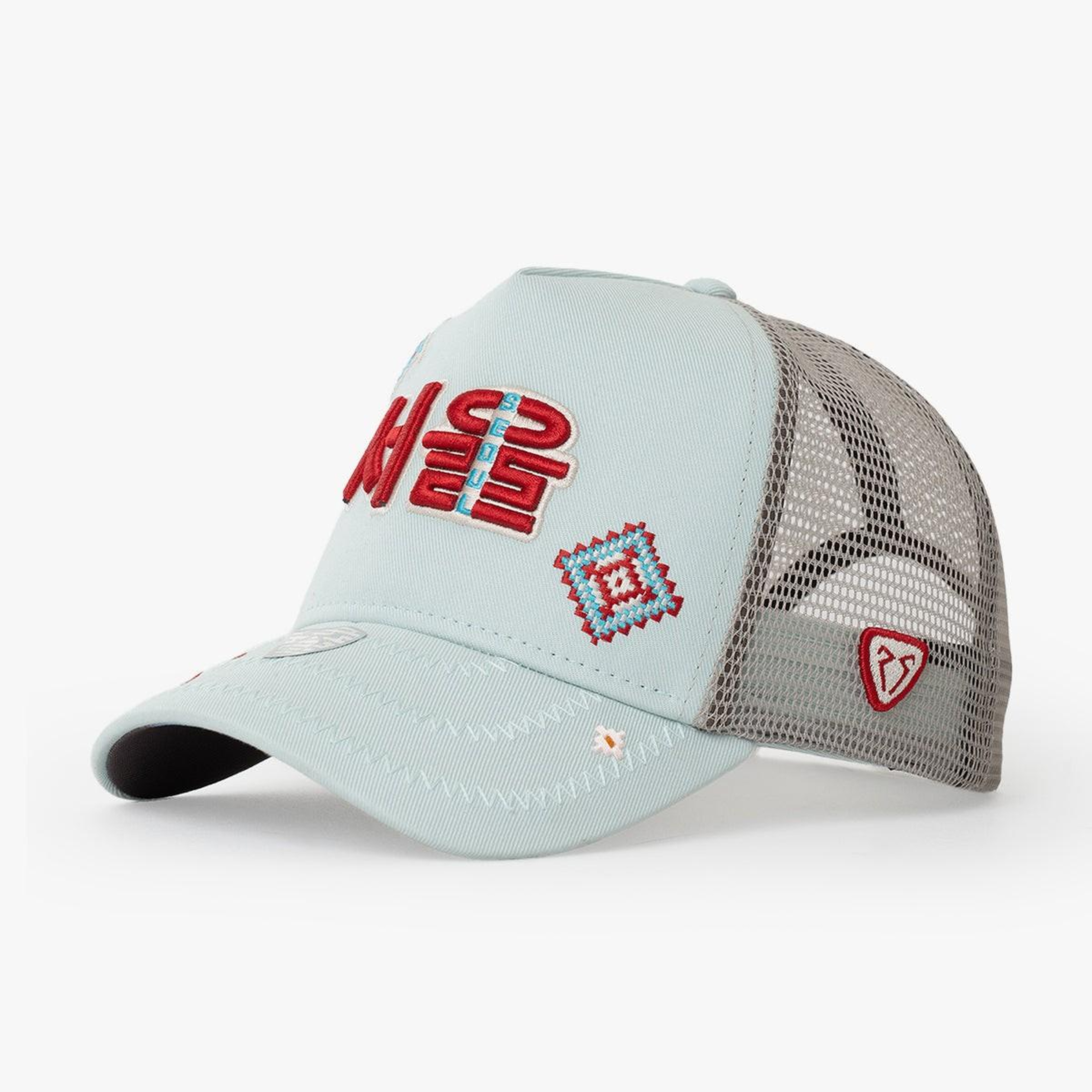 RustandRich Kadın Erkek Mint Yeşili Trucker Şapka-City's Collection-Seoul