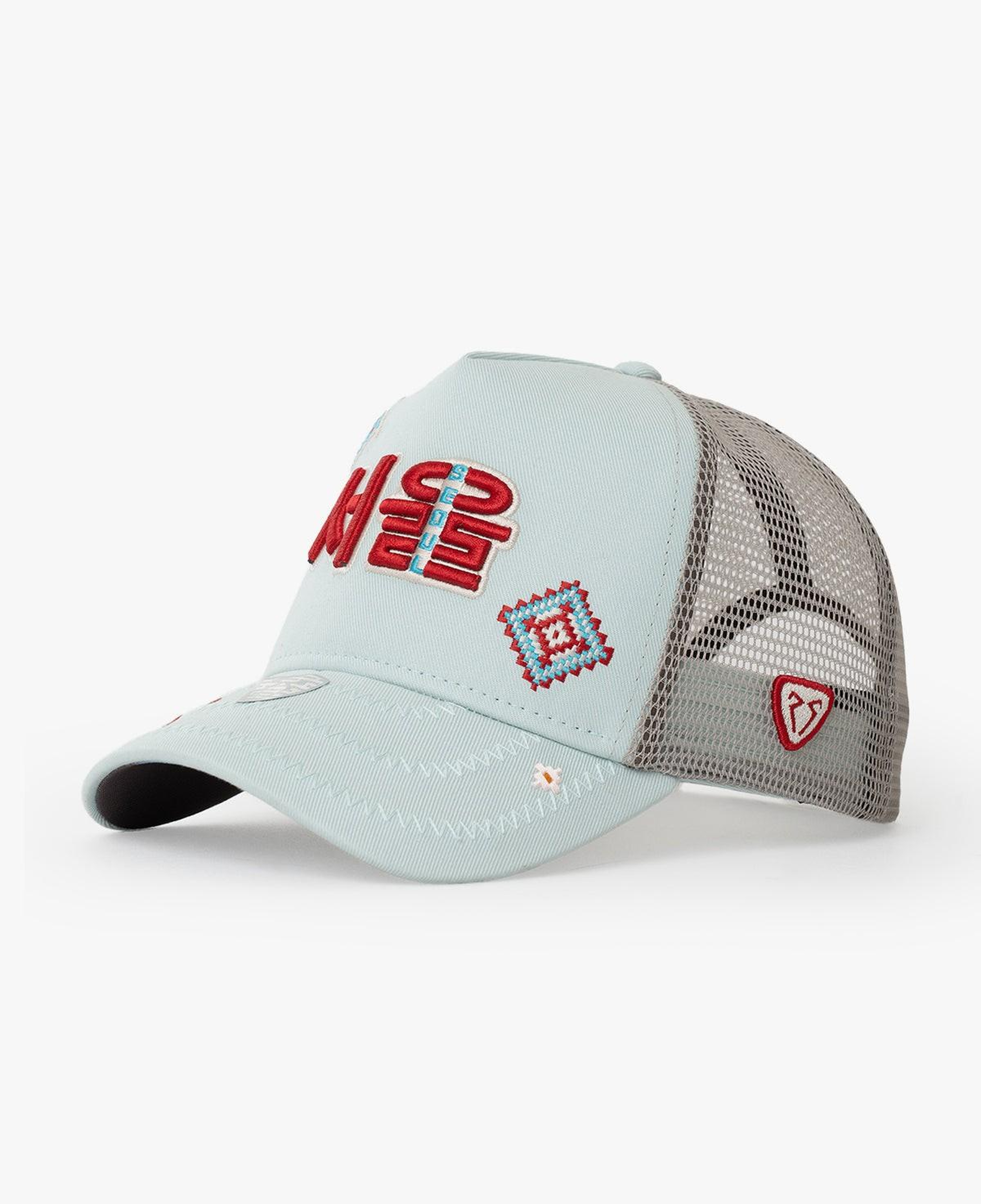 RustandRich Kadın Erkek Mint Yeşili Trucker Şapka-City's Collection-Seoul