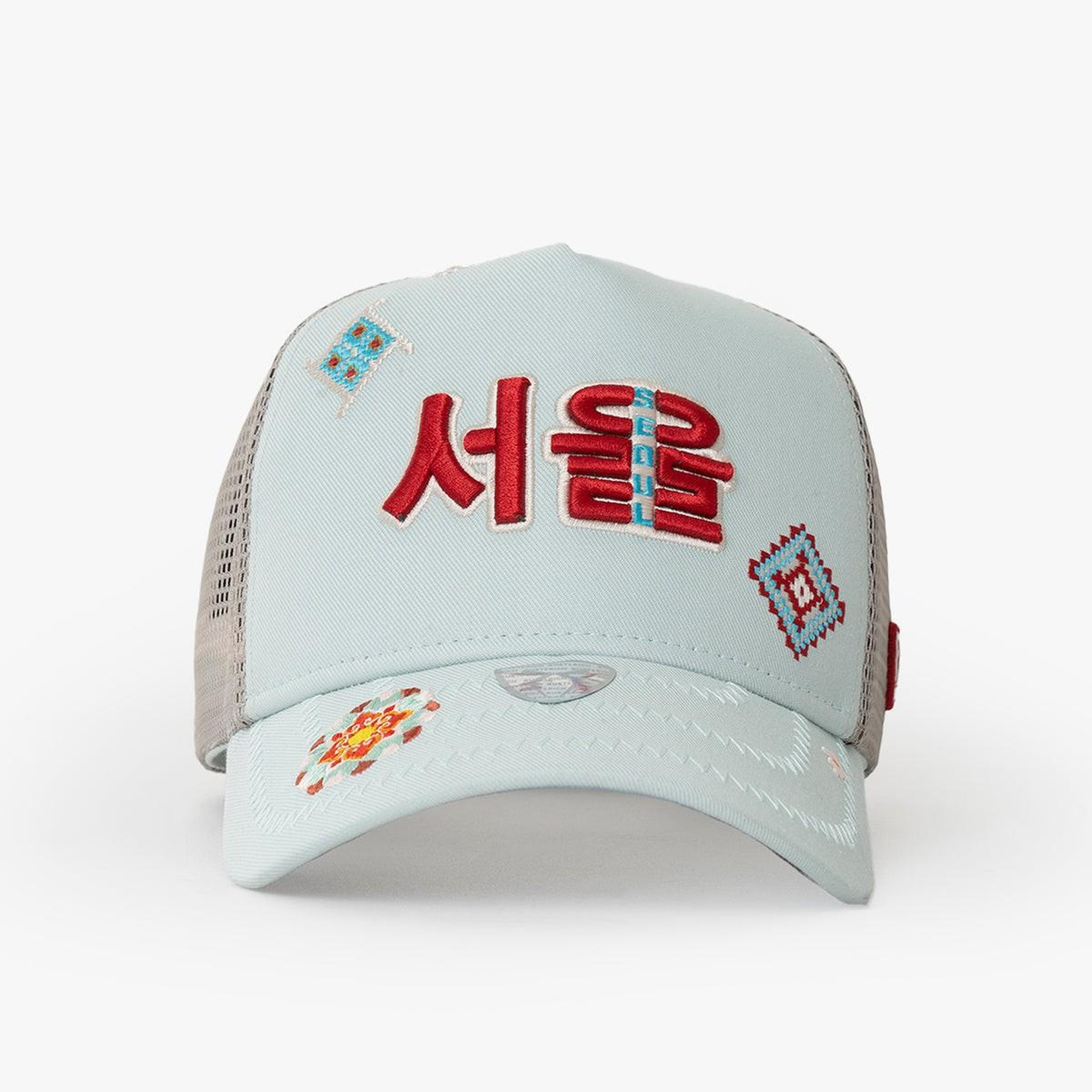 RustandRich Kadın Erkek Mint Yeşili Trucker Şapka-City's Collection-Seoul