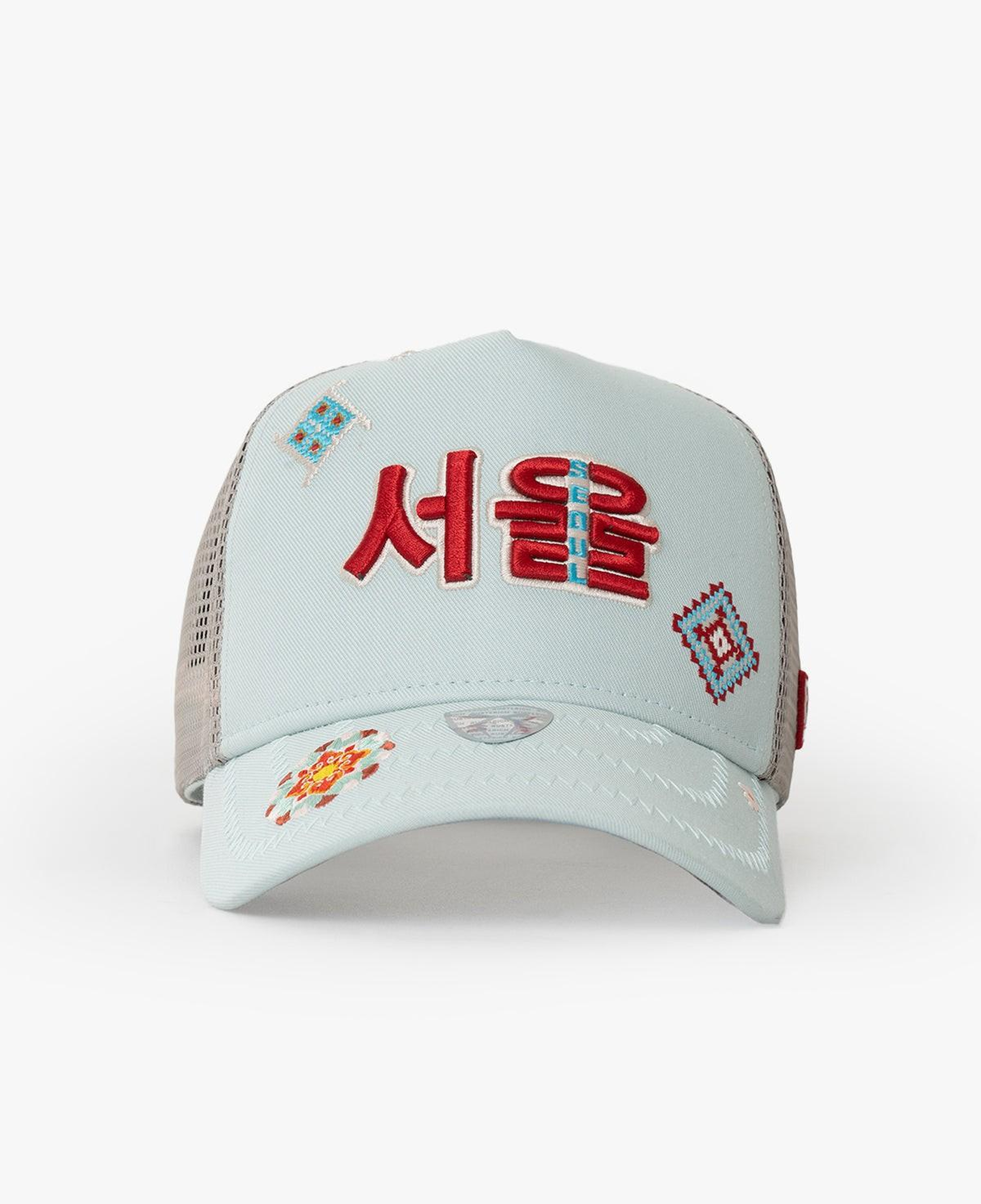 RustandRich Kadın Erkek Mint Yeşili Trucker Şapka-City's Collection-Seoul