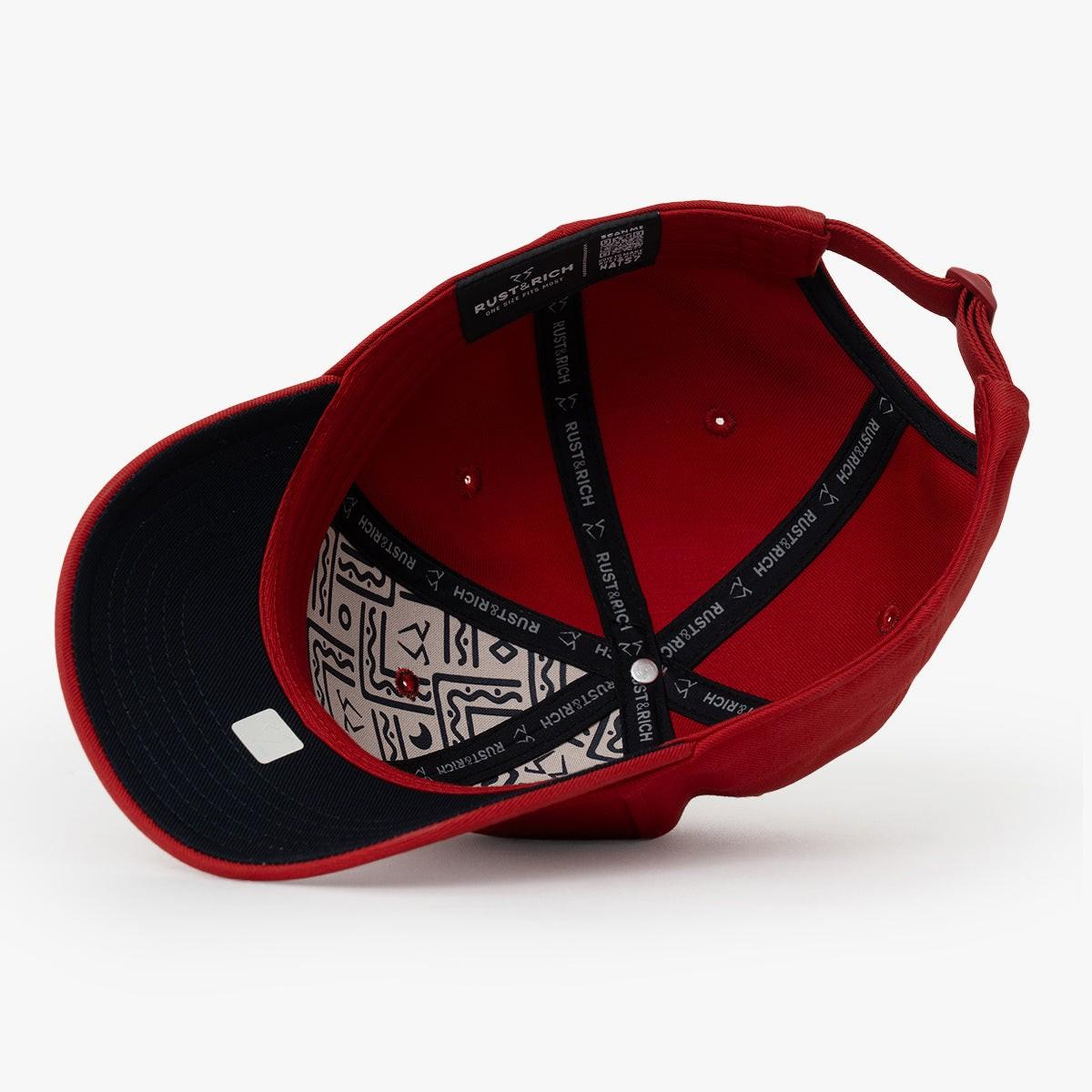 RustandRich Kadın Erkek Kırmızı Baseball Şapka-Timeless Collection-Basic