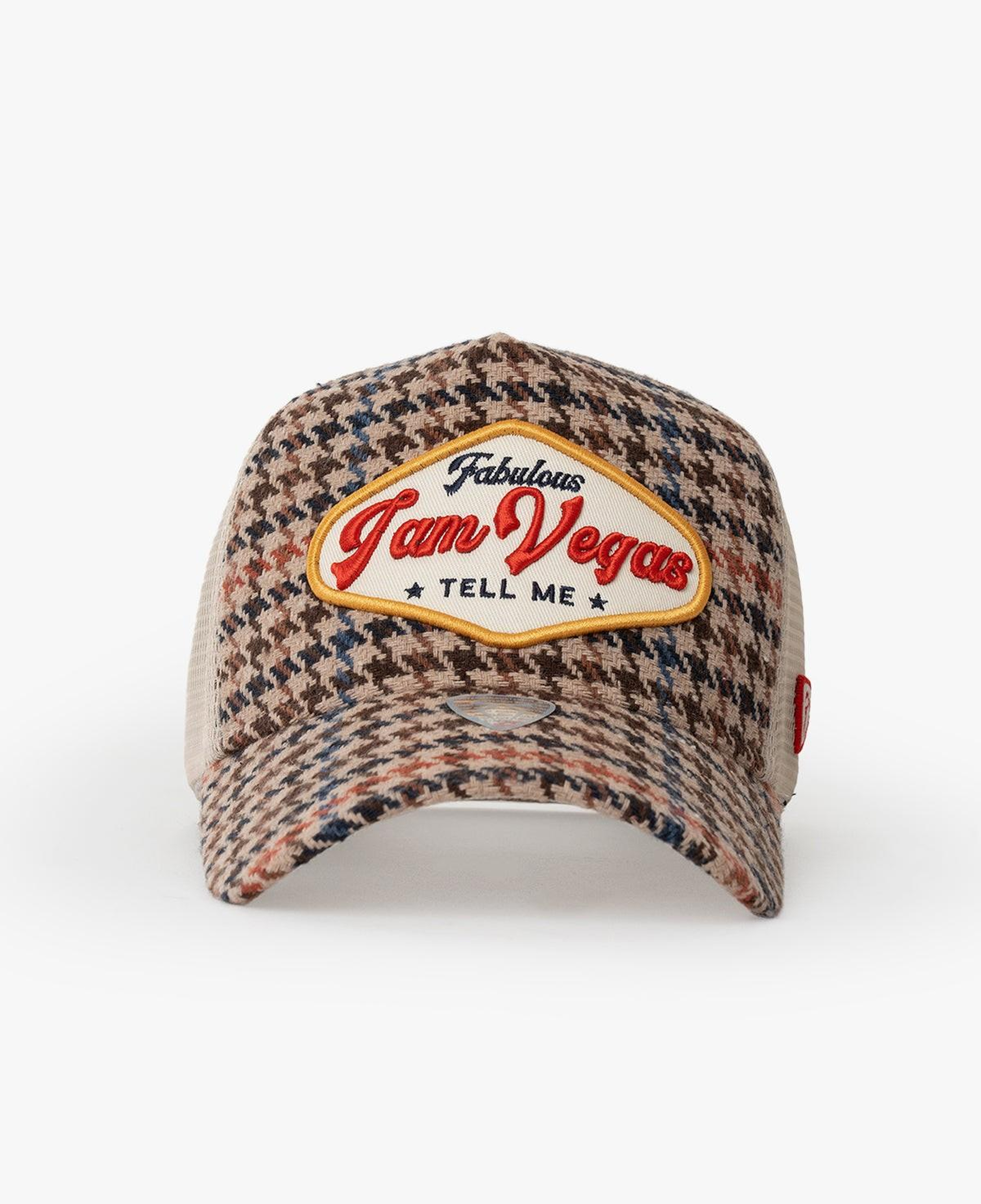 RustandRich Kadın Erkek Bej Trucker Şapka-City's Collection-Vegas