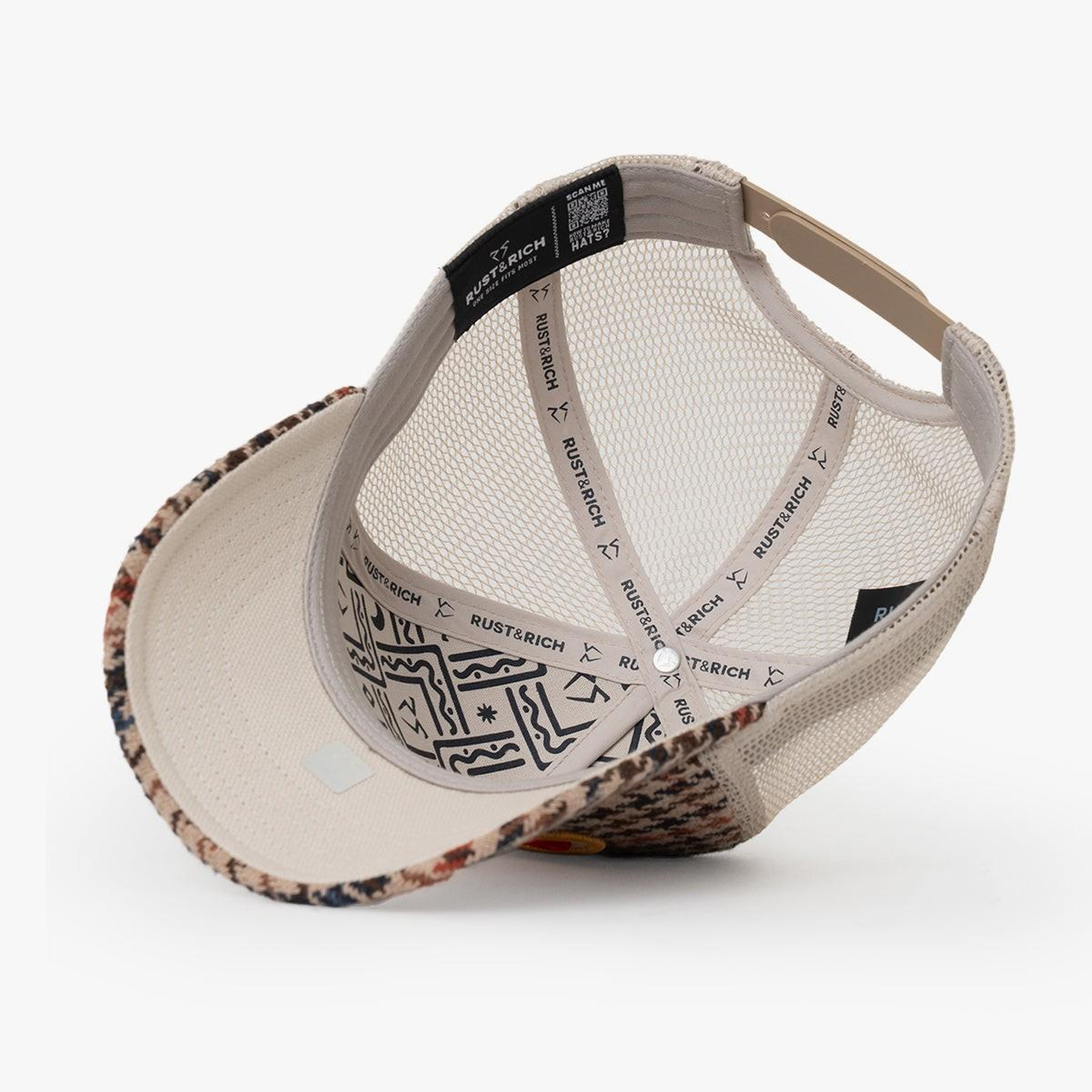 RustandRich Kadın Erkek Bej Trucker Şapka-City's Collection-Vegas
