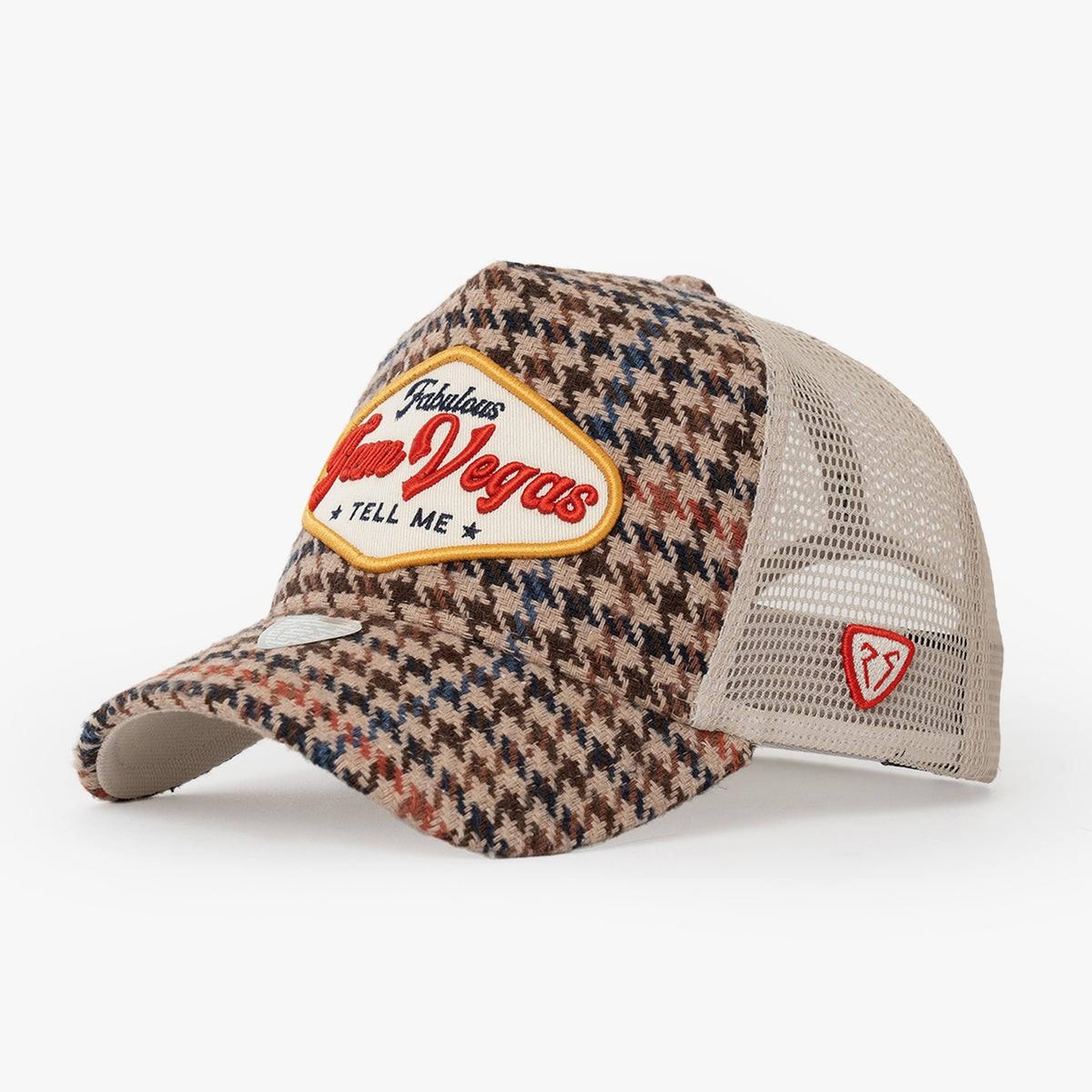 RustandRich Kadın Erkek Bej Trucker Şapka-City's Collection-Vegas