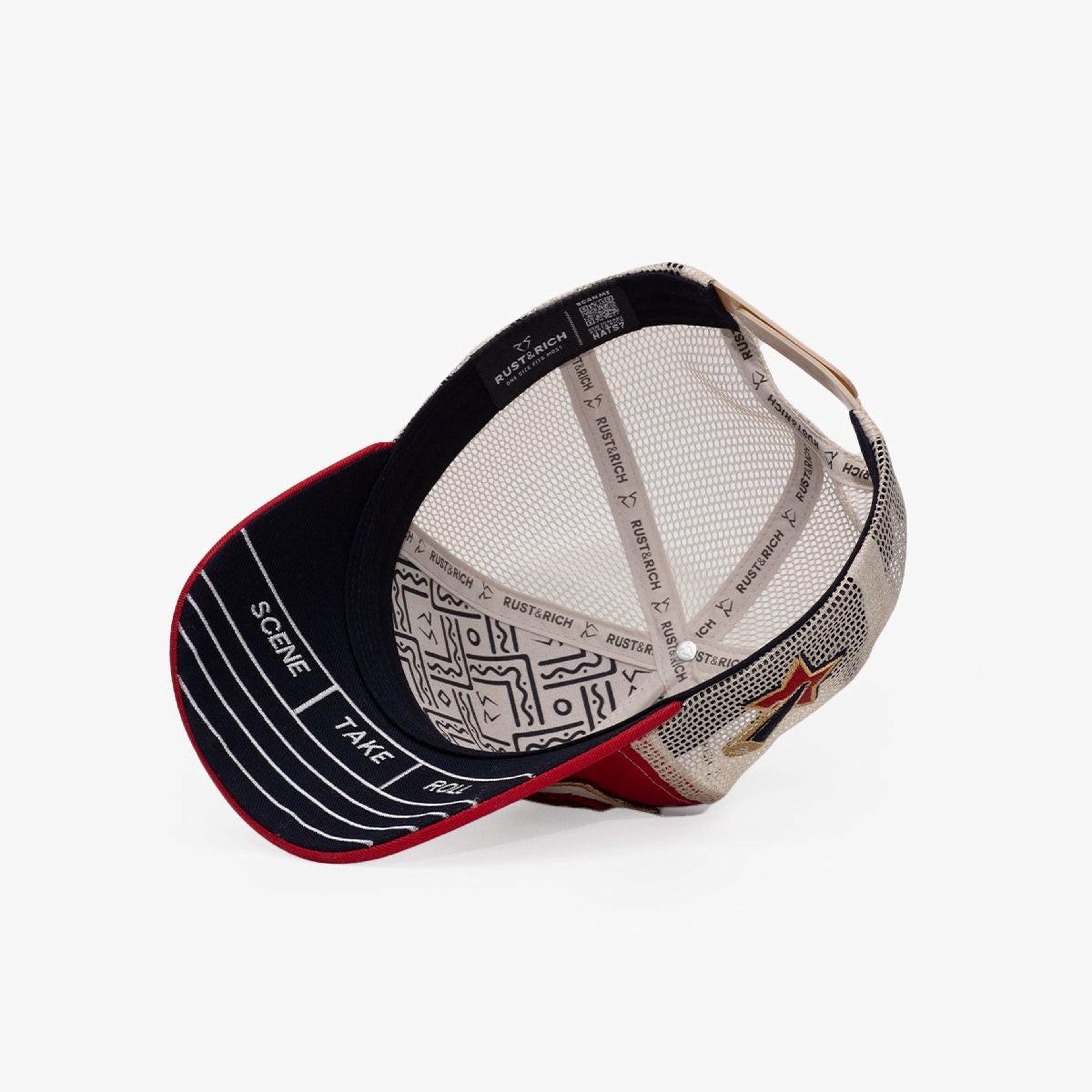 RustandRich Kadın Erkek Kırmızı Trucker Şapka-Professional Collection-Director