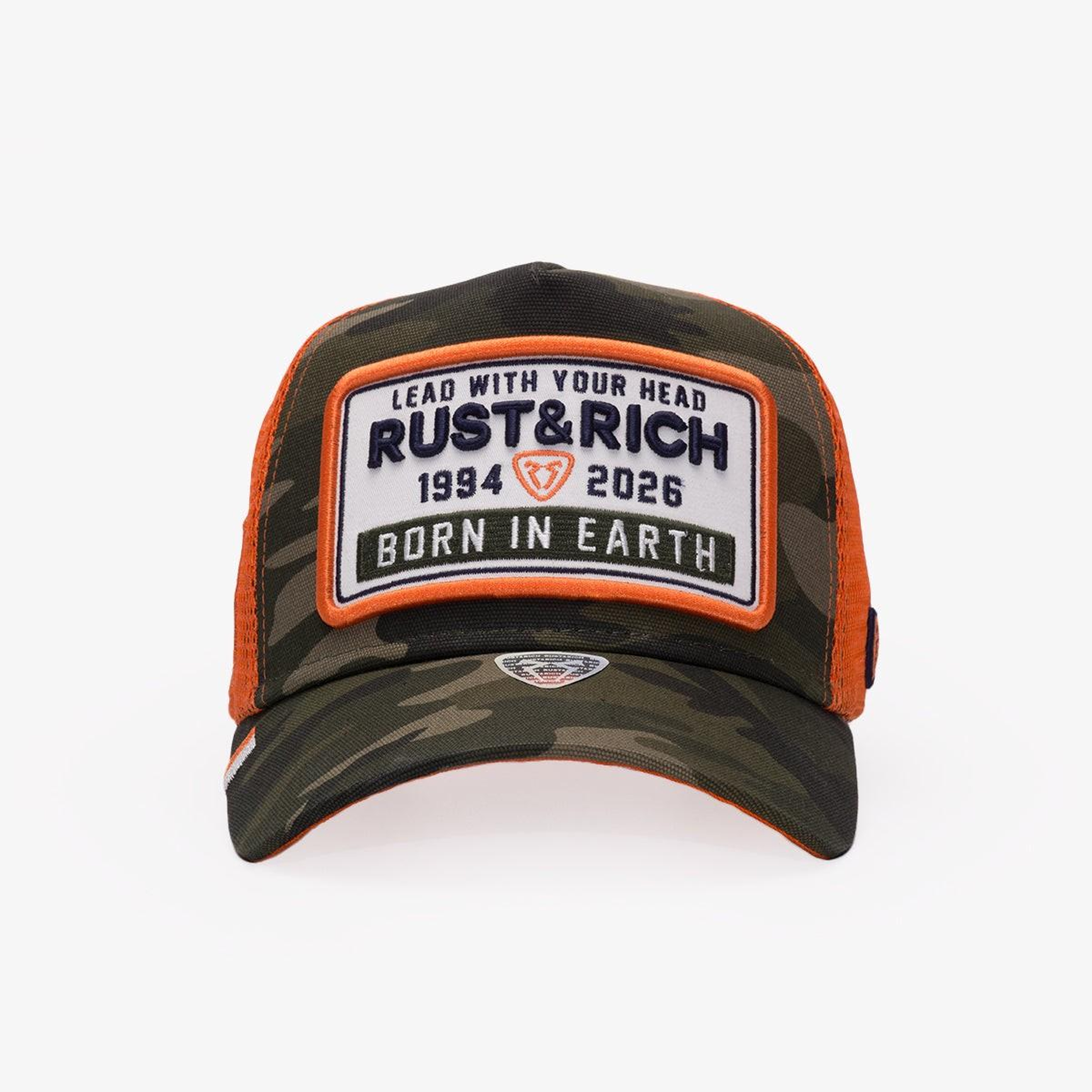 RustandRich Kadın Erkek Haki Trucker Şapka-Urban Collection-Kamuflaj