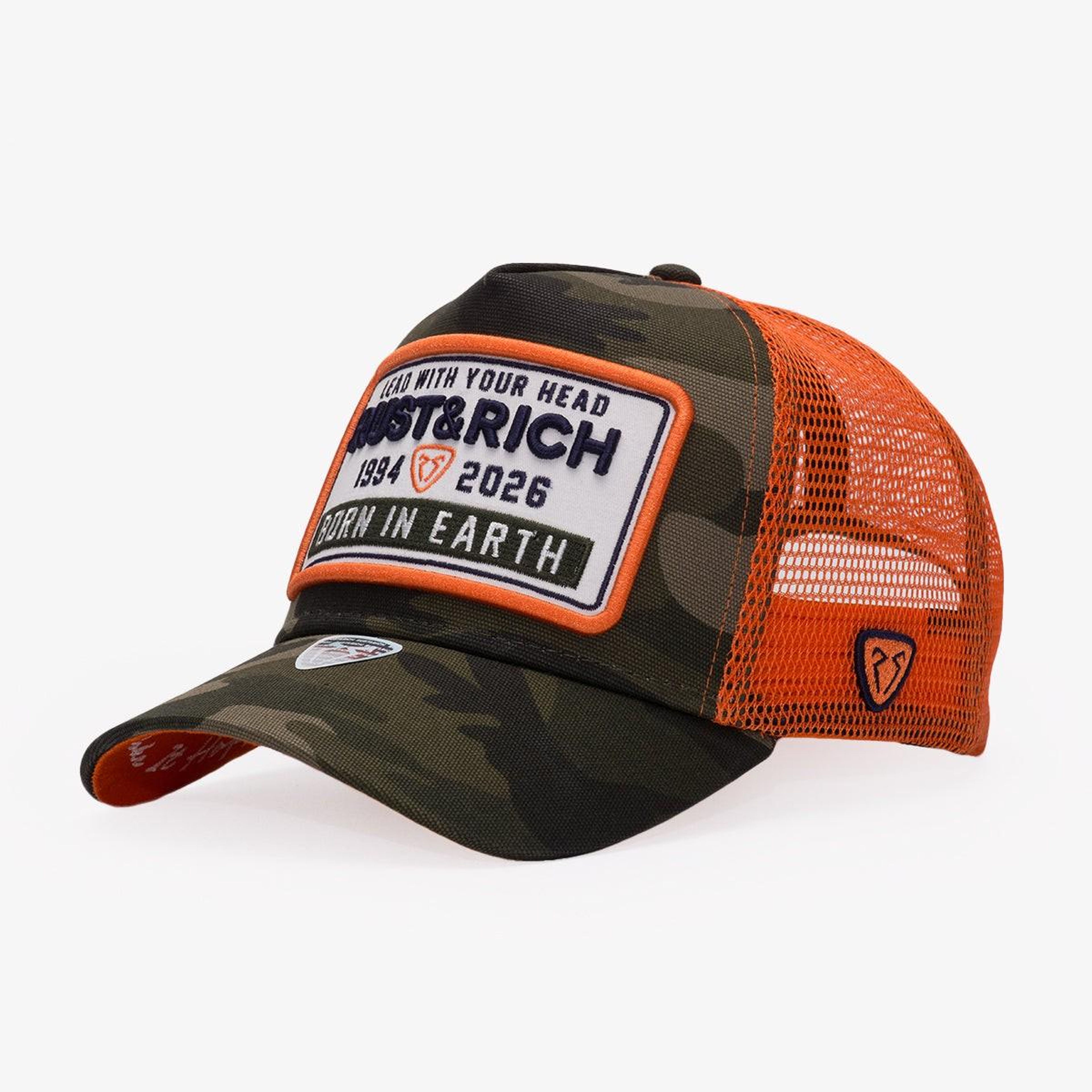 RustandRich Kadın Erkek Haki Trucker Şapka-Urban Collection-Kamuflaj