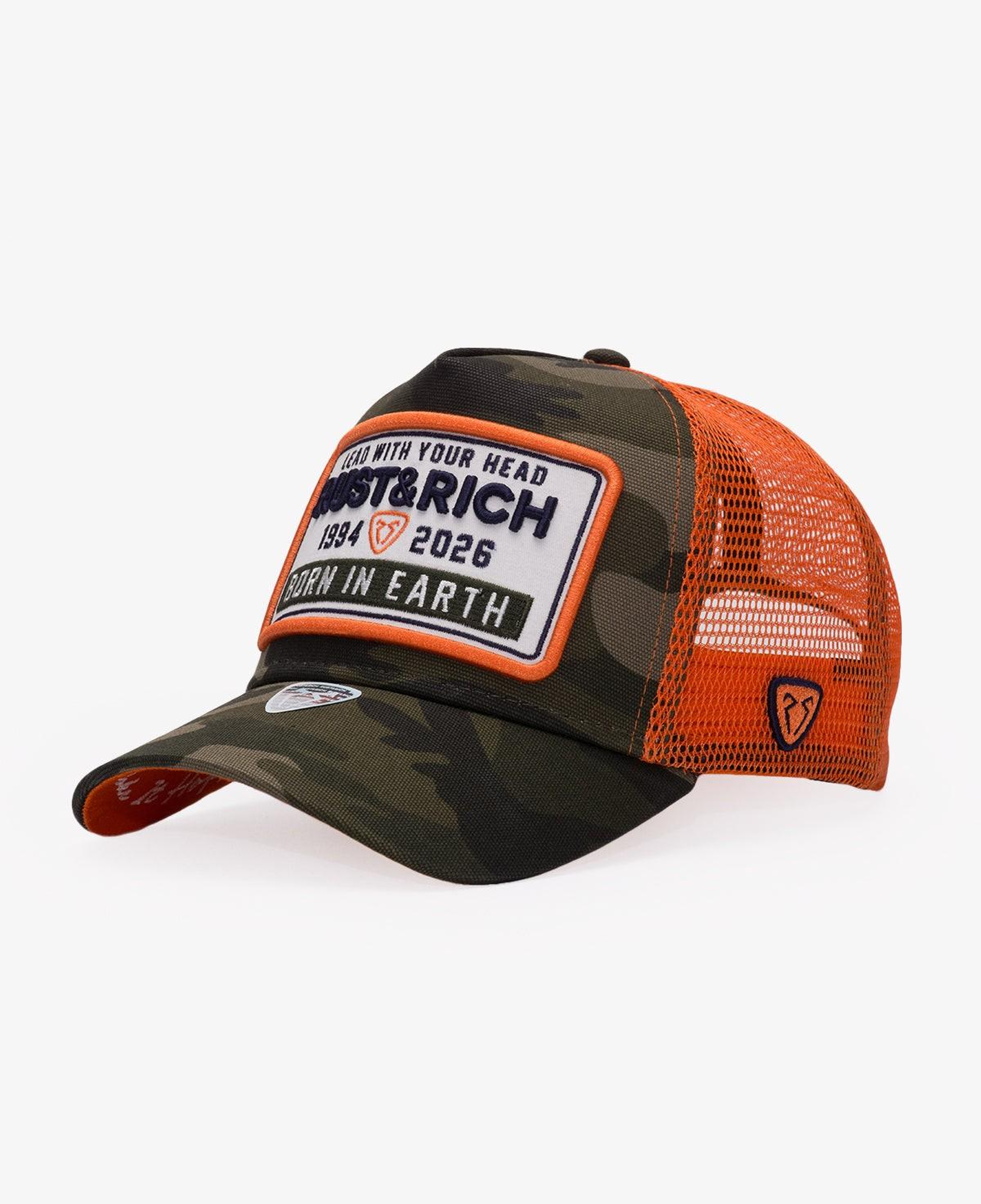 RustandRich Kadın Erkek Haki Trucker Şapka-Urban Collection-Kamuflaj