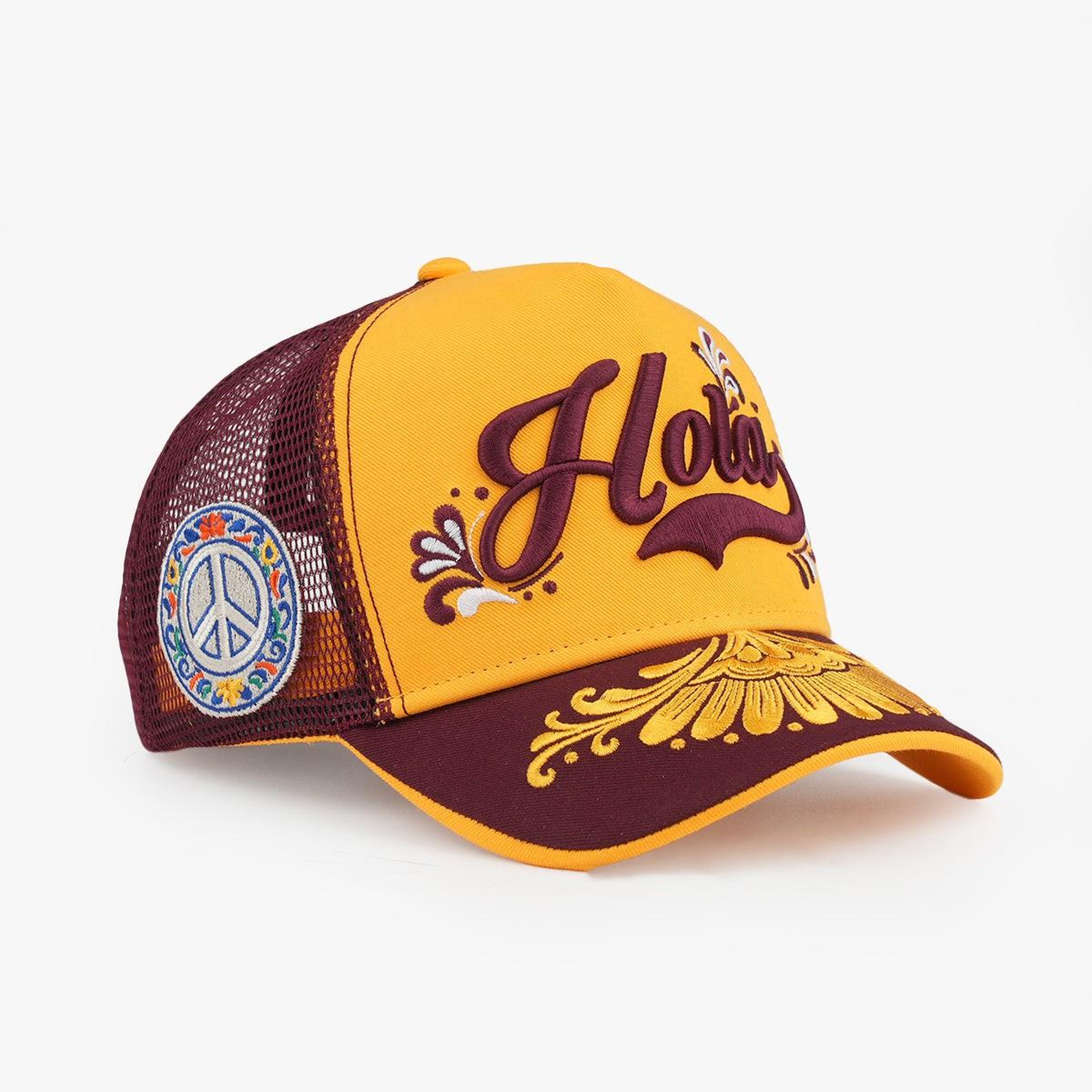 RustandRich Kadın Erkek Sarı Trucker Şapka-Urban Collection-Hola