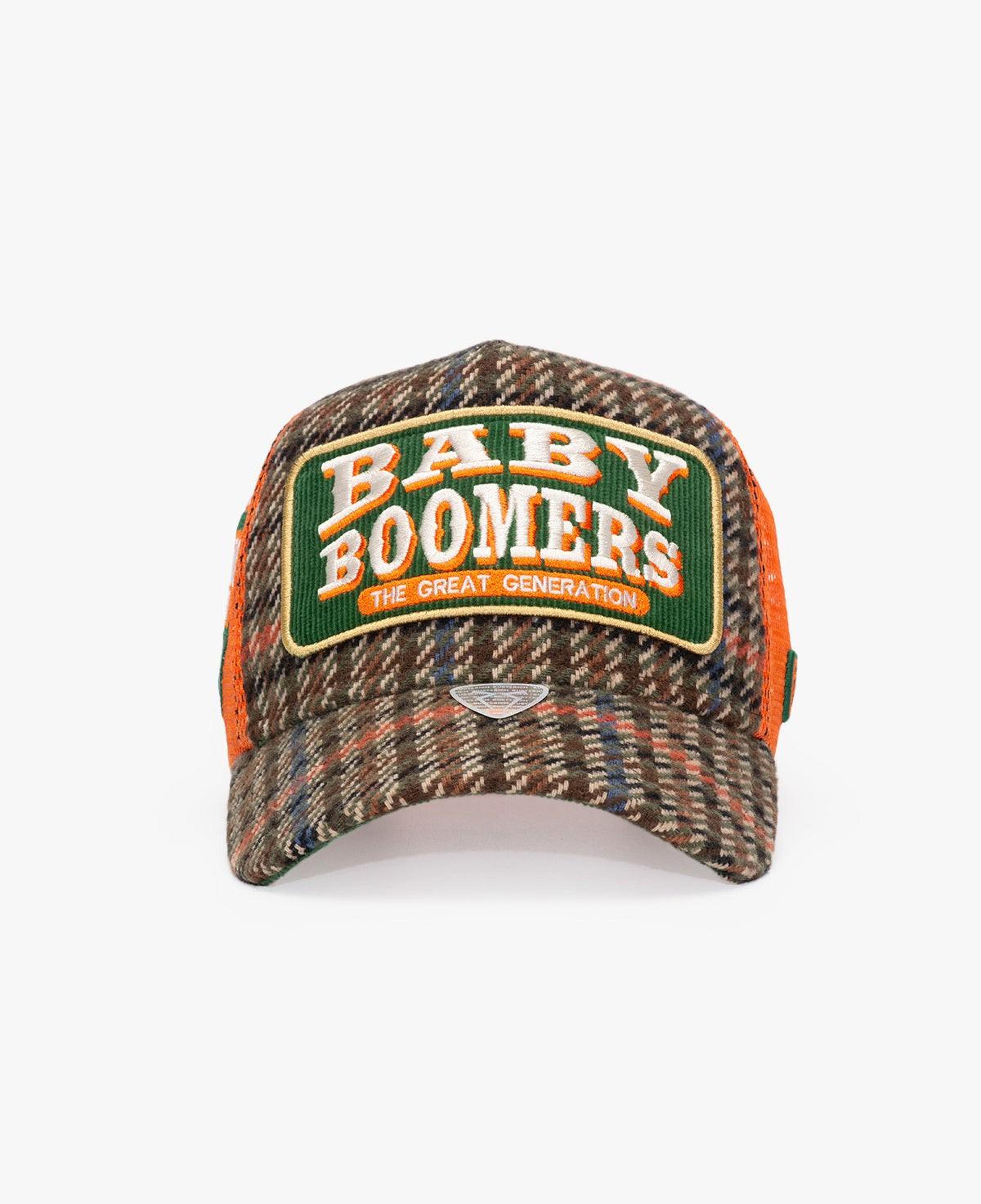RustandRich Kadın Erkek Kahverengi Trucker Şapka-Generation Collection-Boomers