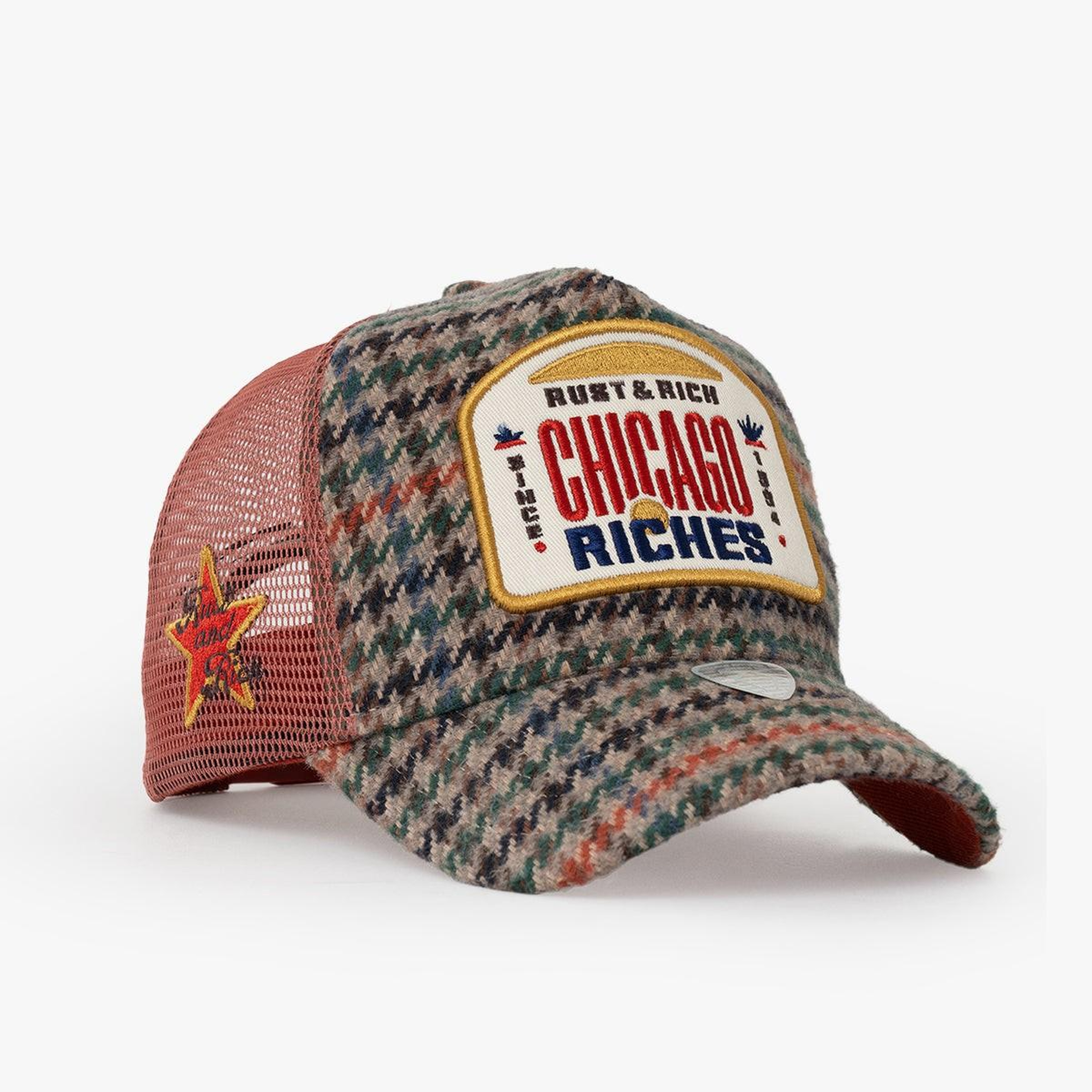 RustandRich Kadın Erkek Yeşil Trucker Şapka-City's Collection-Chicago