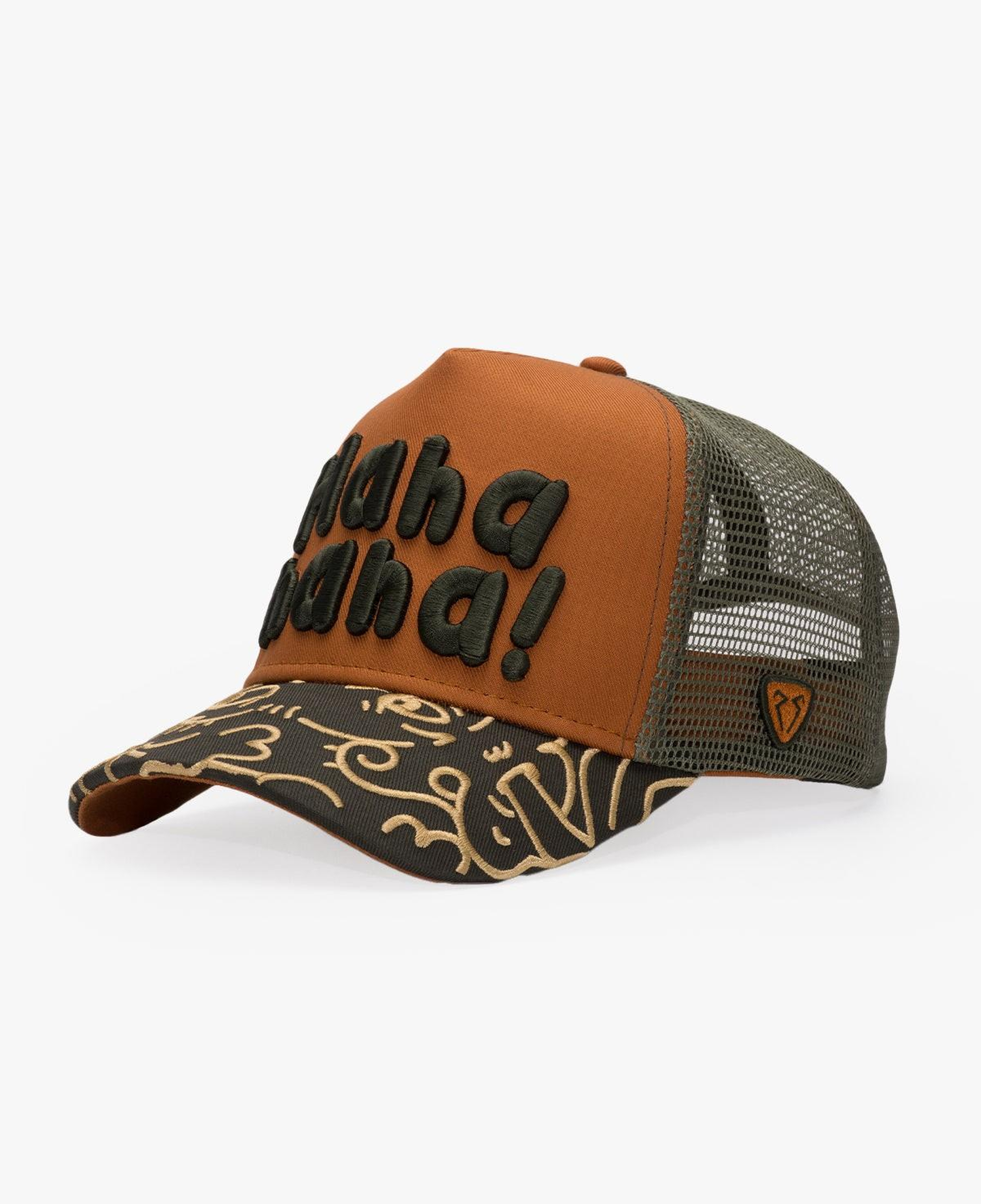 RustandRich Kadın Erkek Taba Trucker Şapka-Art Collection-Doodle