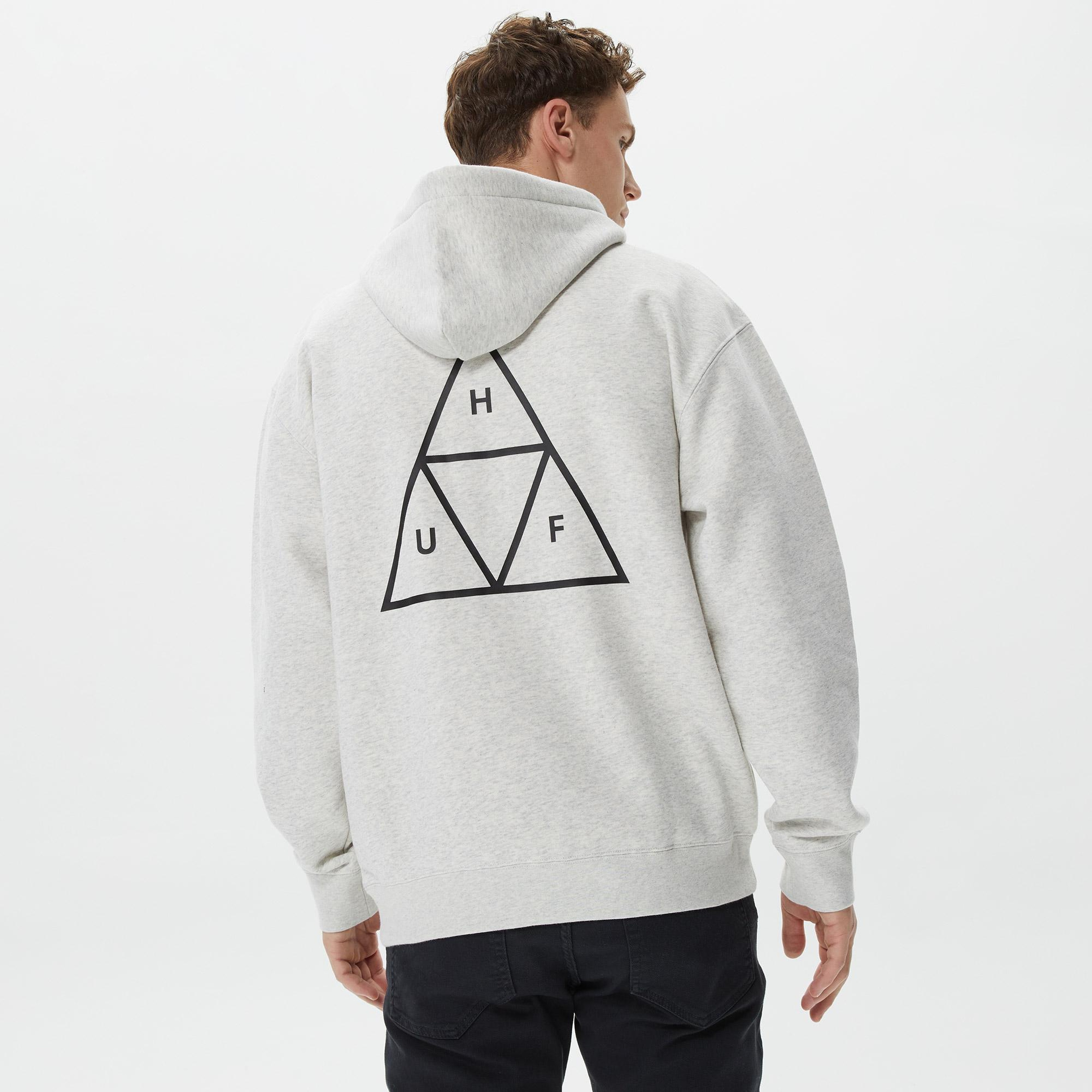 Huf Essentials Erkek Gri Hoodie