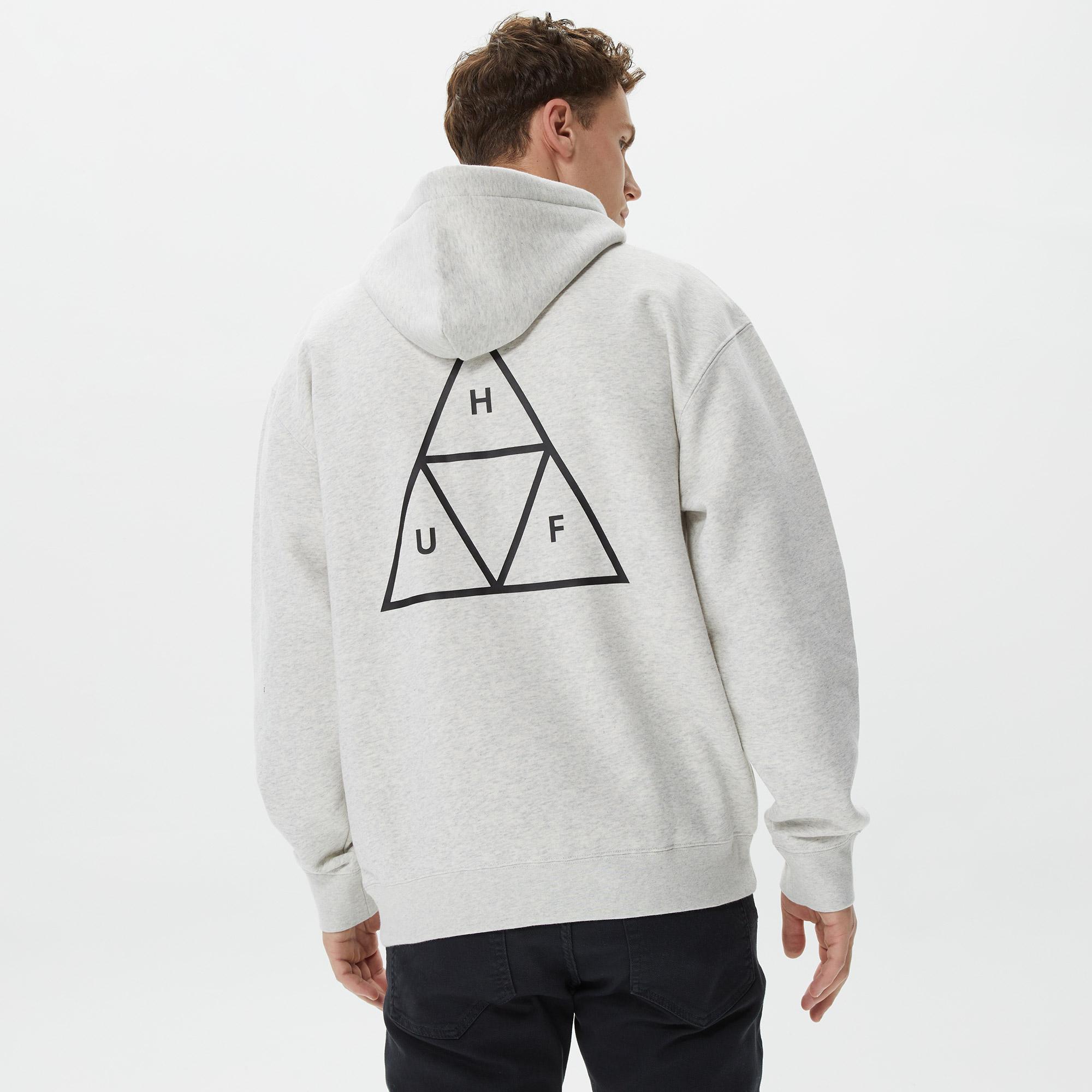 Huf Essentials Erkek Gri Hoodie