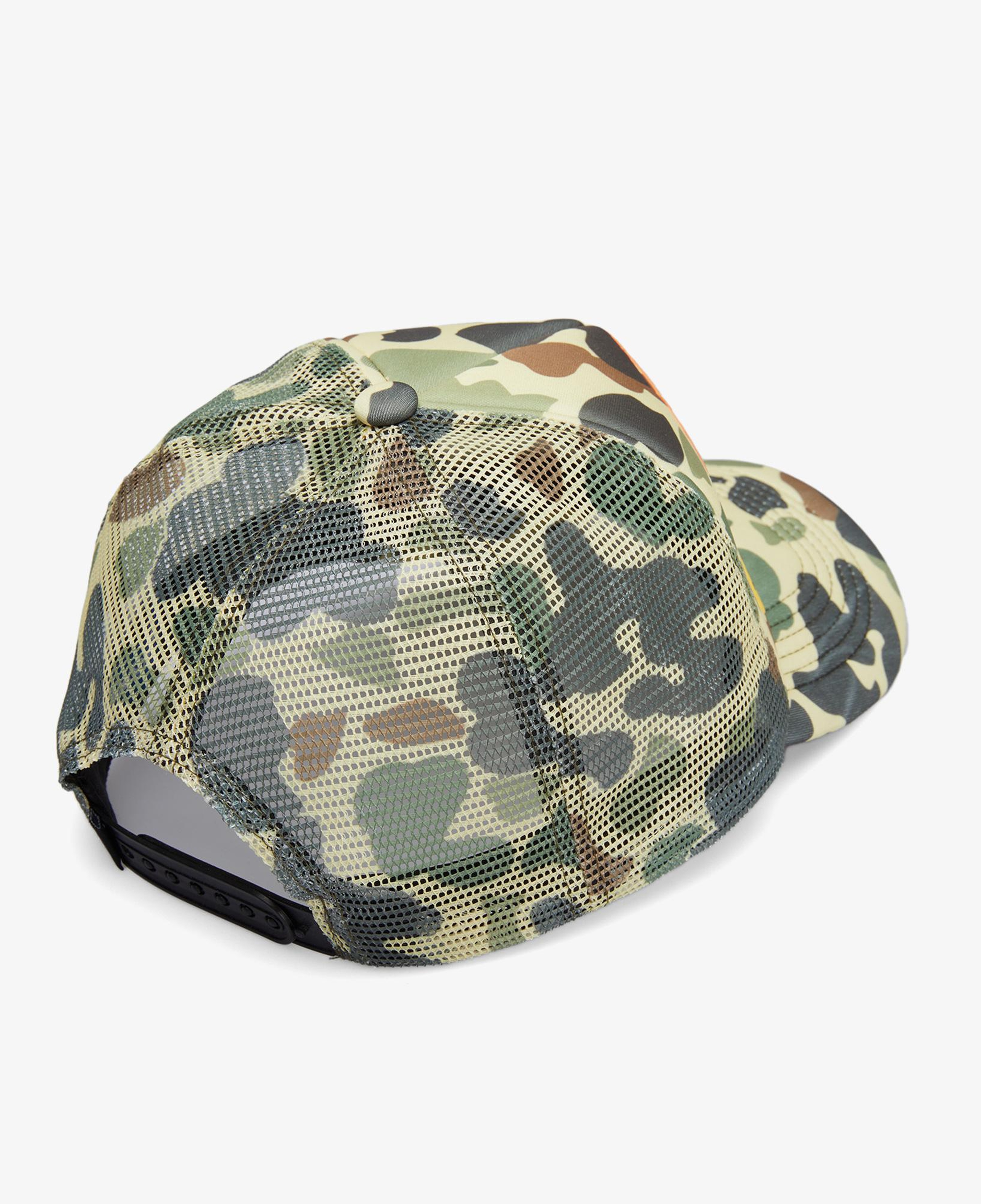 Market Smiley Camo Trucker Erkek Yeşil Şapka