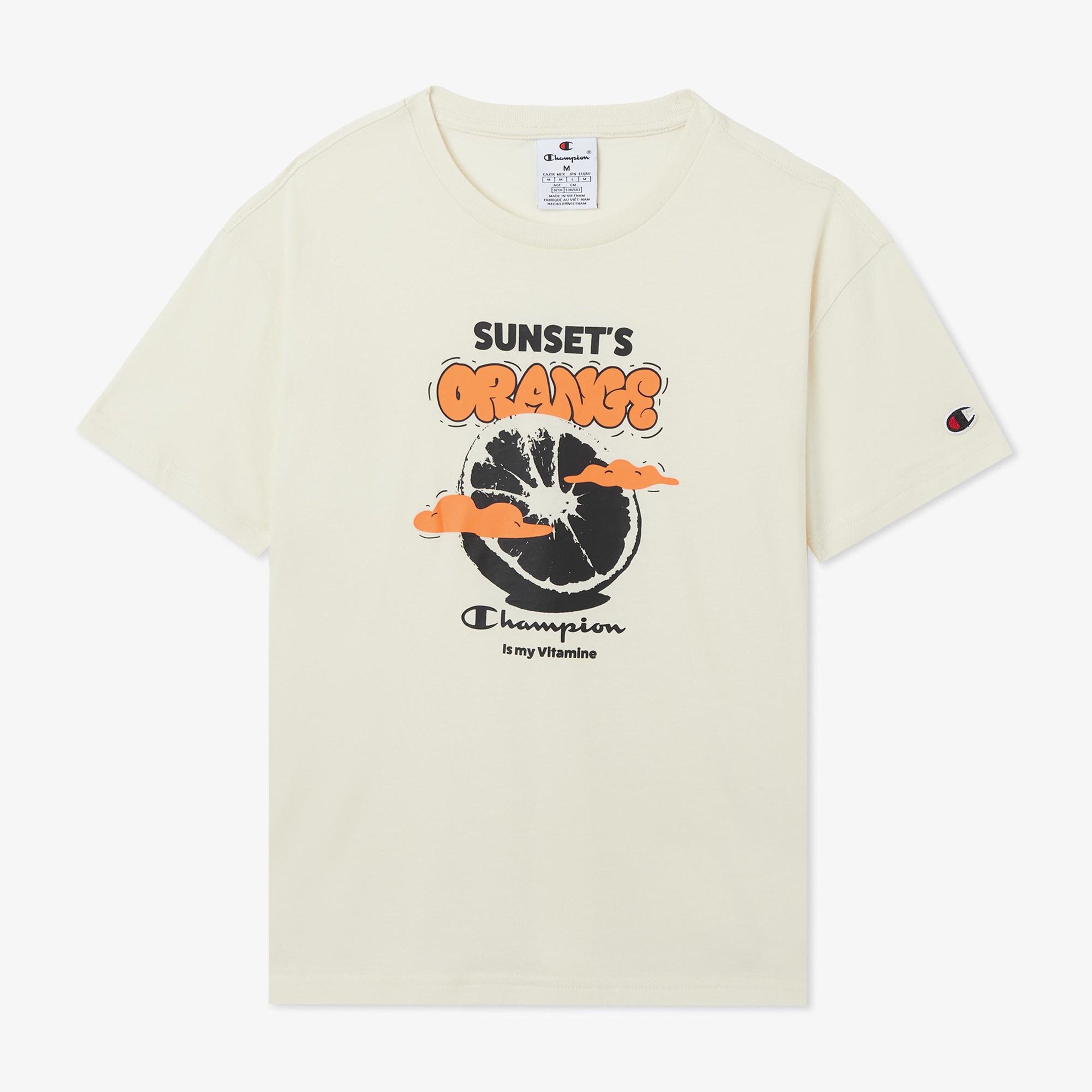 Champion Crewneck Çocuk Beyaz T-Shirt