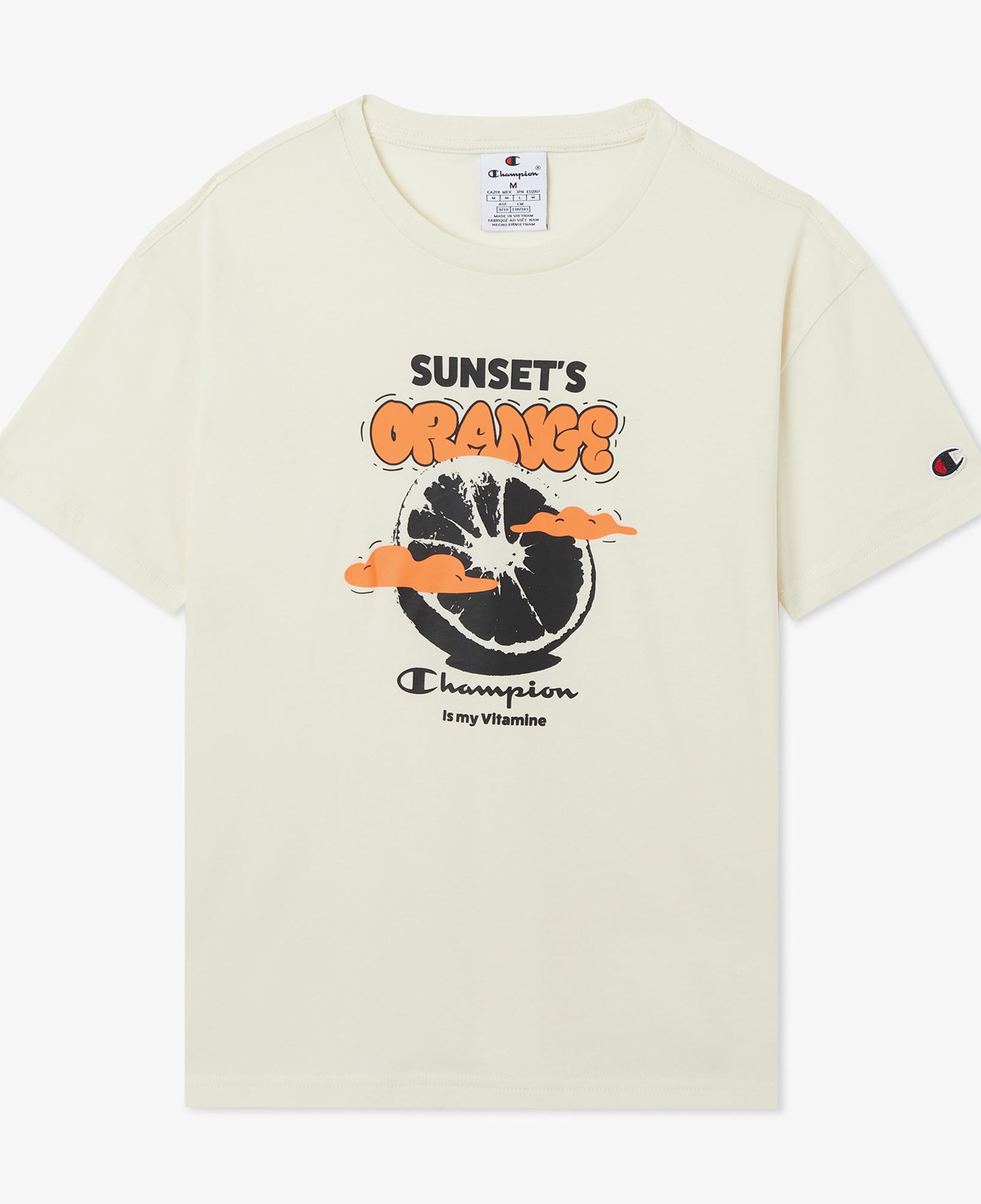 Champion Crewneck Çocuk Beyaz T-Shirt