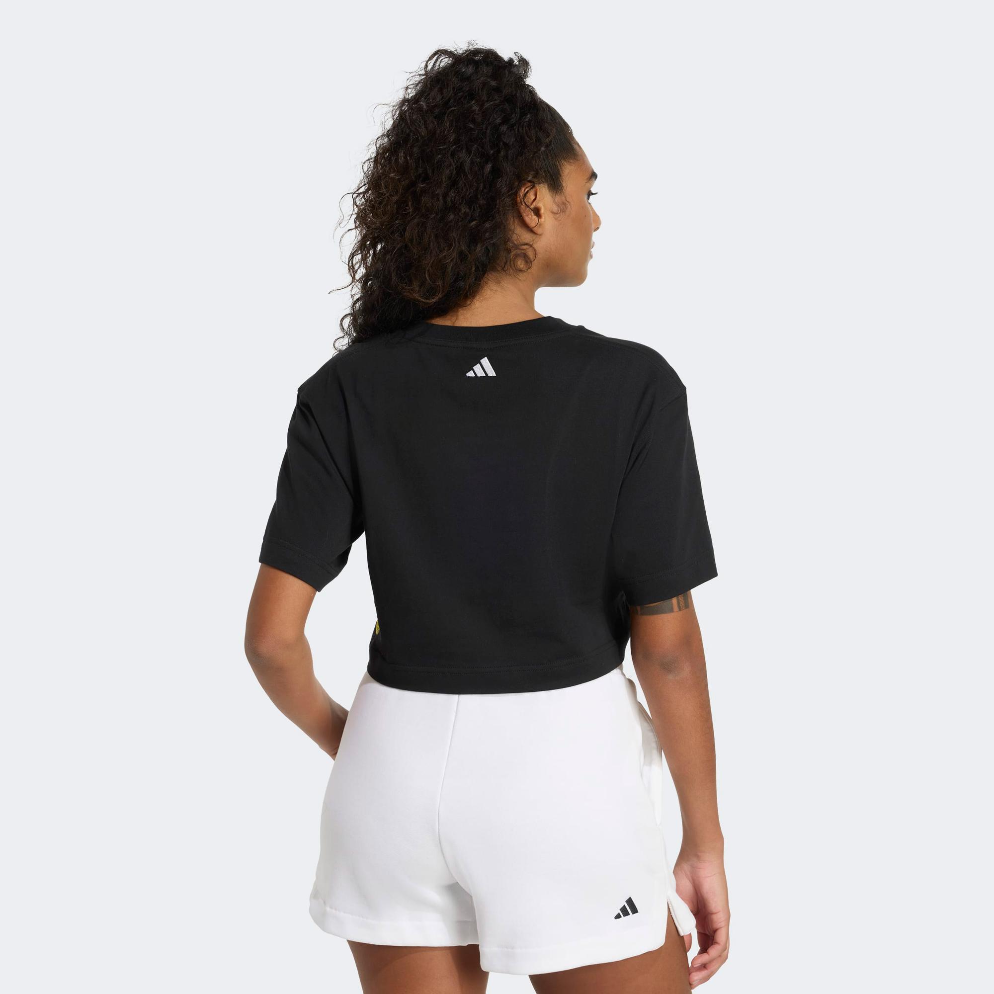 adidas Fortnite Crop Kadın Siyah T-Shirt