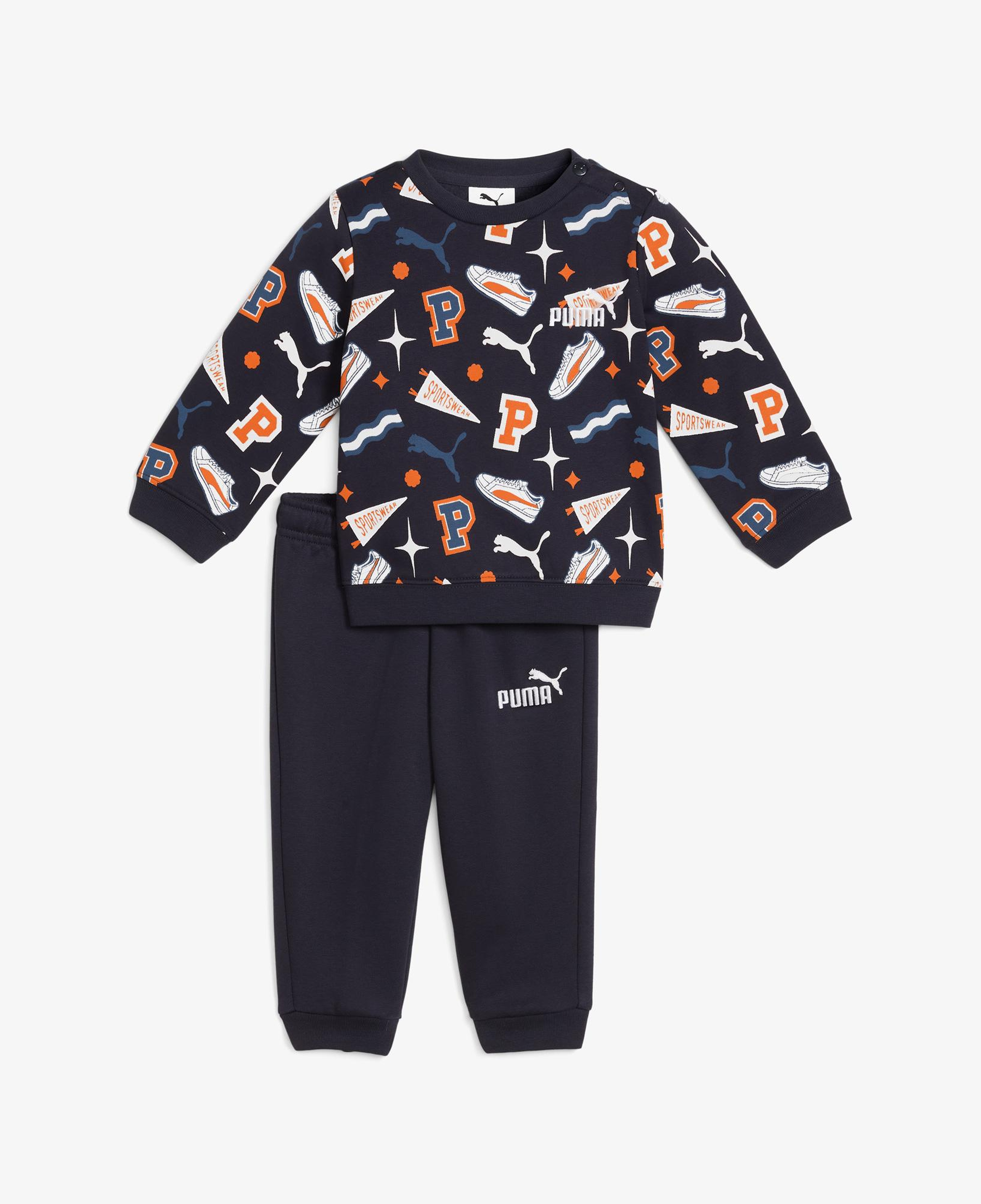 Puma Minicats Crew Çocuk Mavi Eşofman Takımı