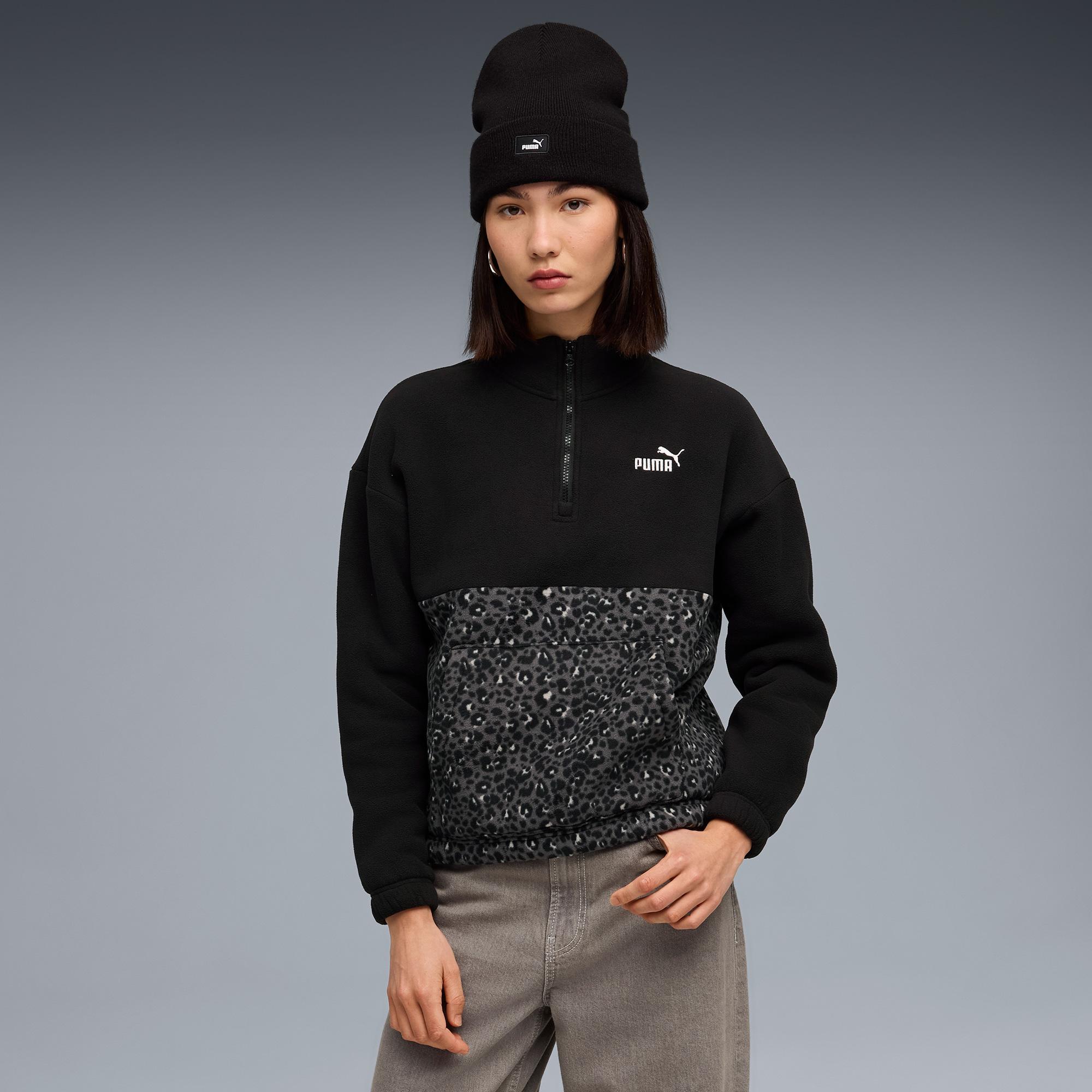Puma Essentials Animal Crew Kadın Siyah Sweatshirt