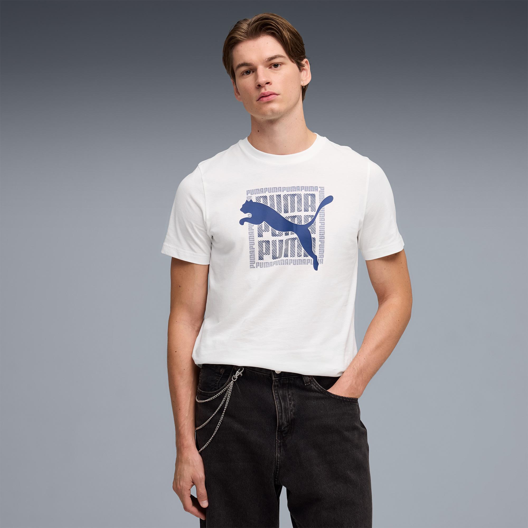 Puma Graphic  Erkek Beyaz T-Shirt