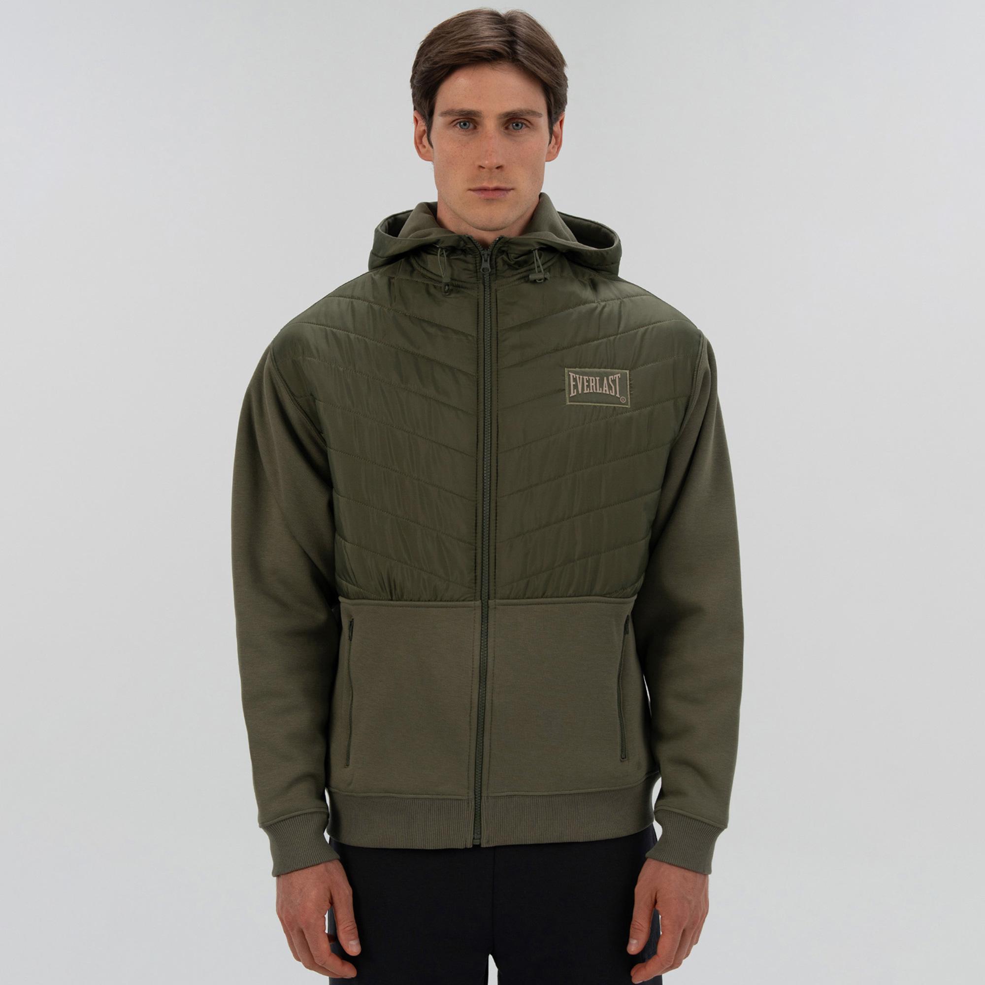 Everlast Boxing Club 2.0 Full Zip Erkek Haki Sweatshirt