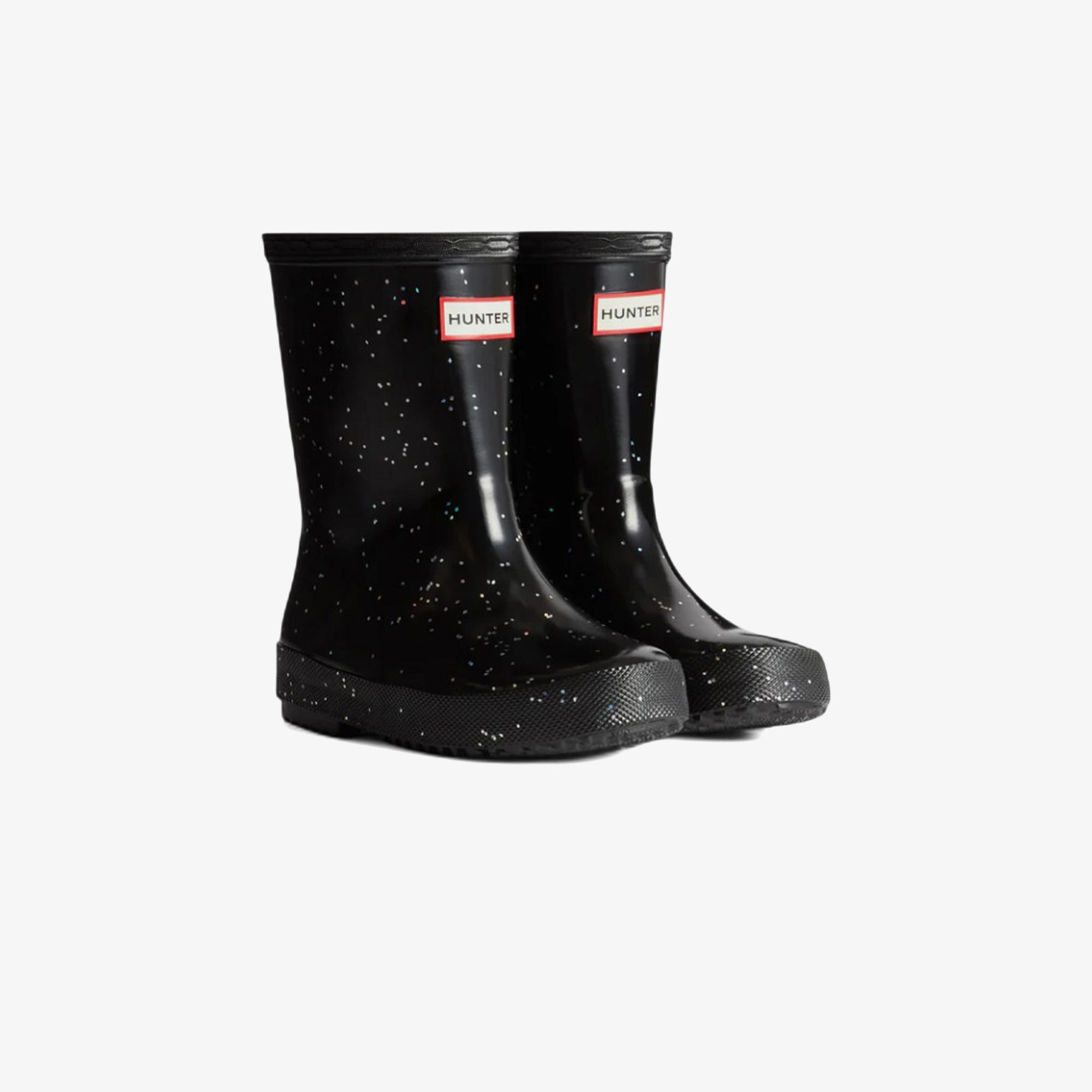 Hunter Originals Wellington Glitter Bebek Siyah Bot