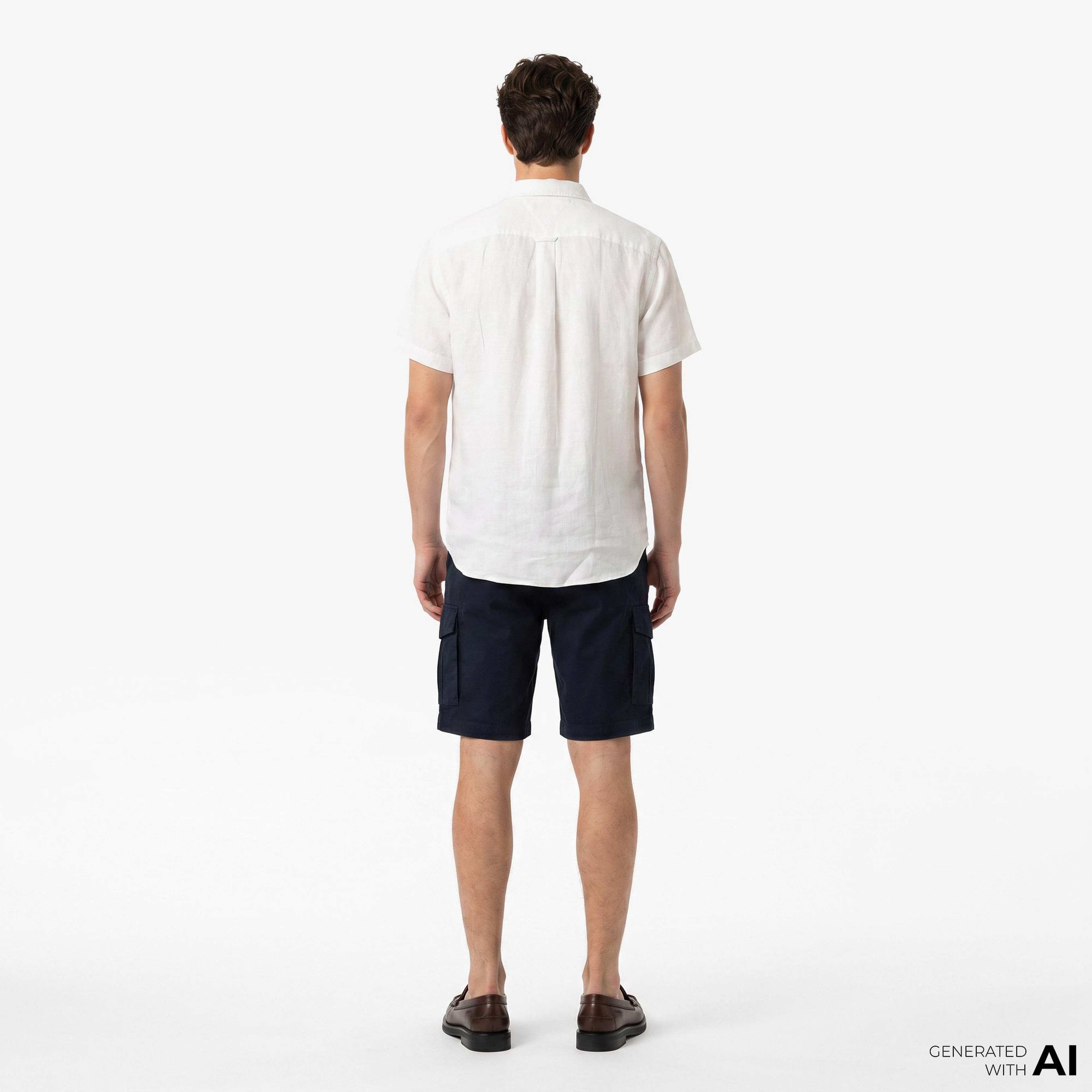 Tommy Hilfiger Inverse Climate Erkek Beyaz Gömlek