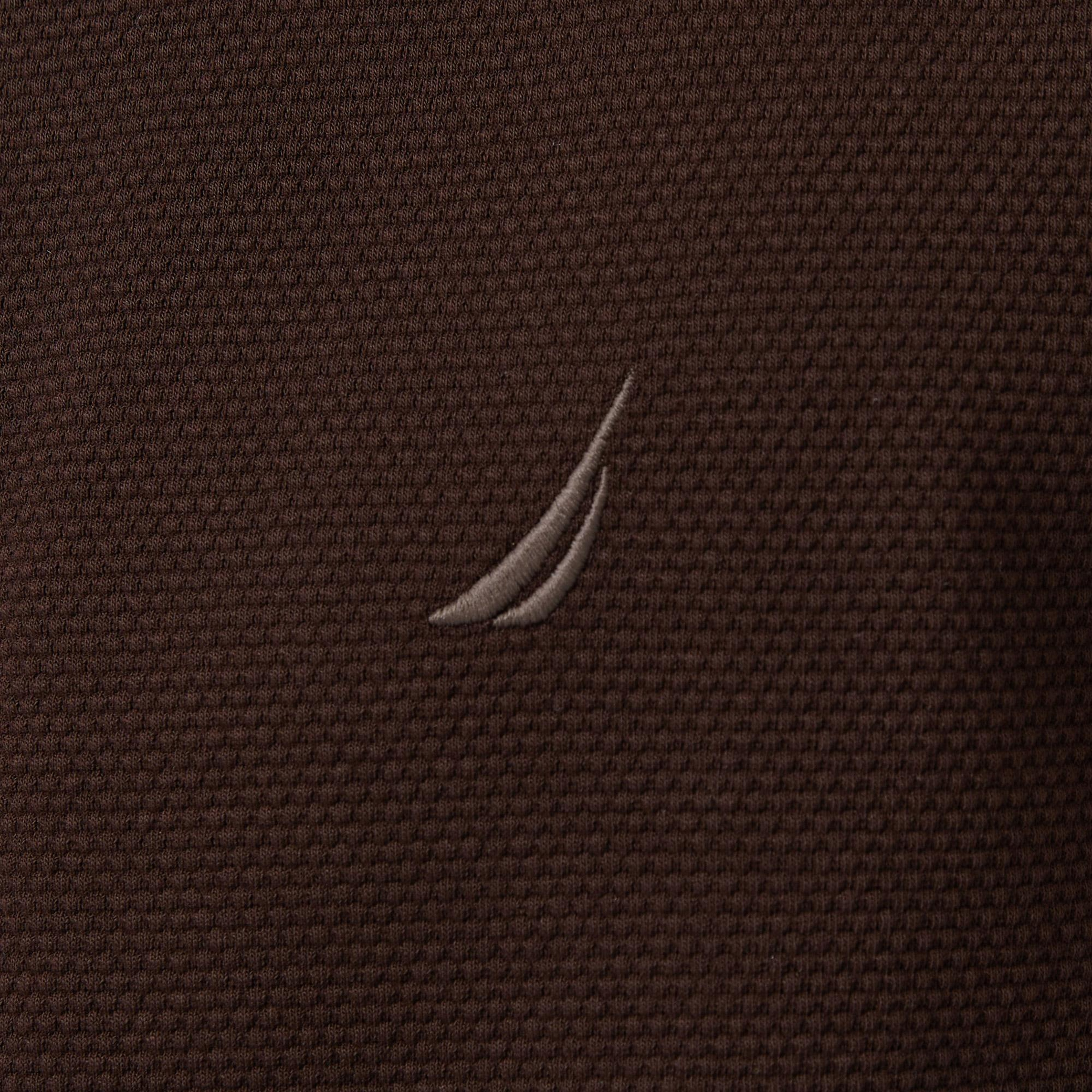 Nautica Erkek Kahverengi Classic Fit Uzun Kollu Polo Yaka T-Shirt