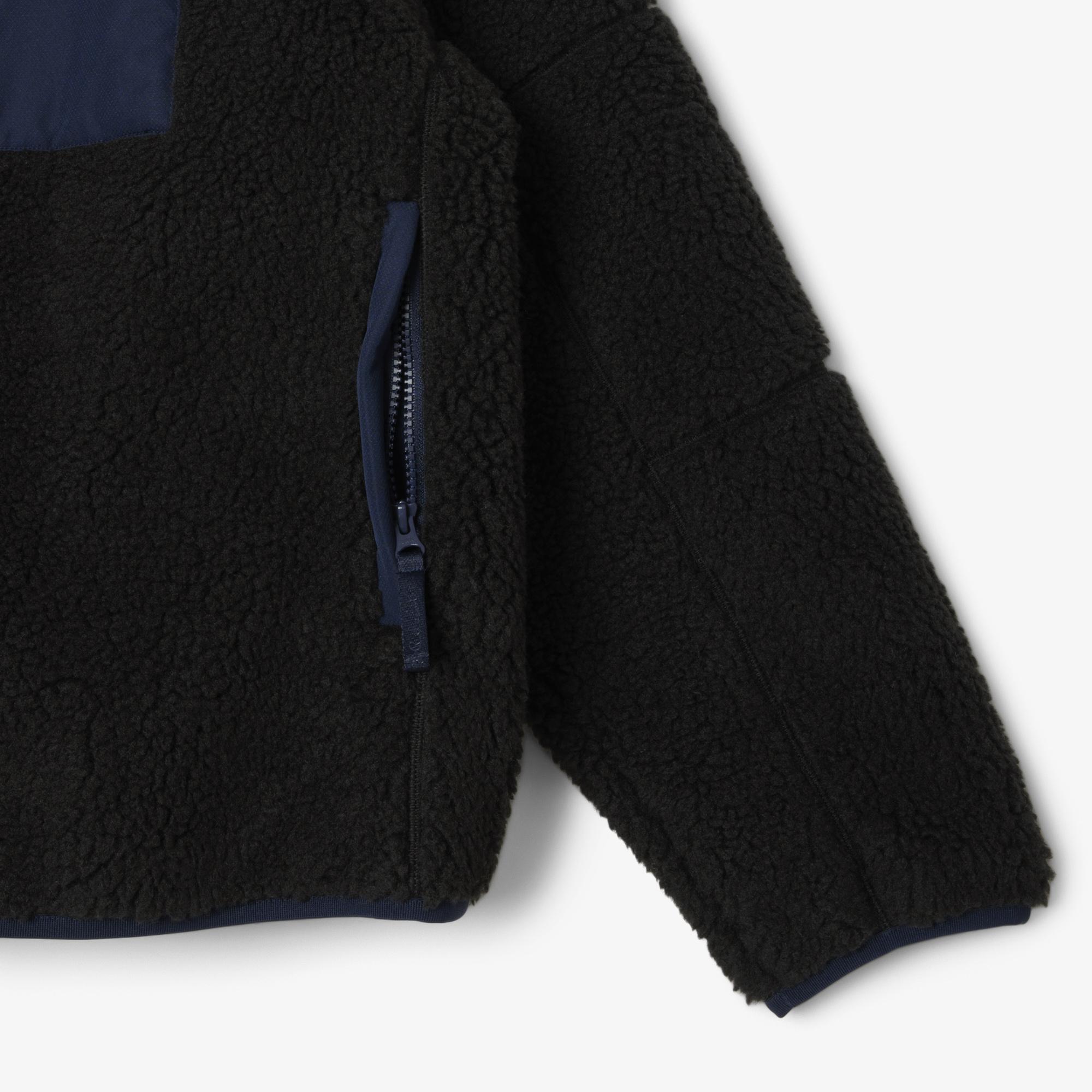 Lacoste Erkek Regular Fit Fermuarlı Renk Bloklu Siyah Mont