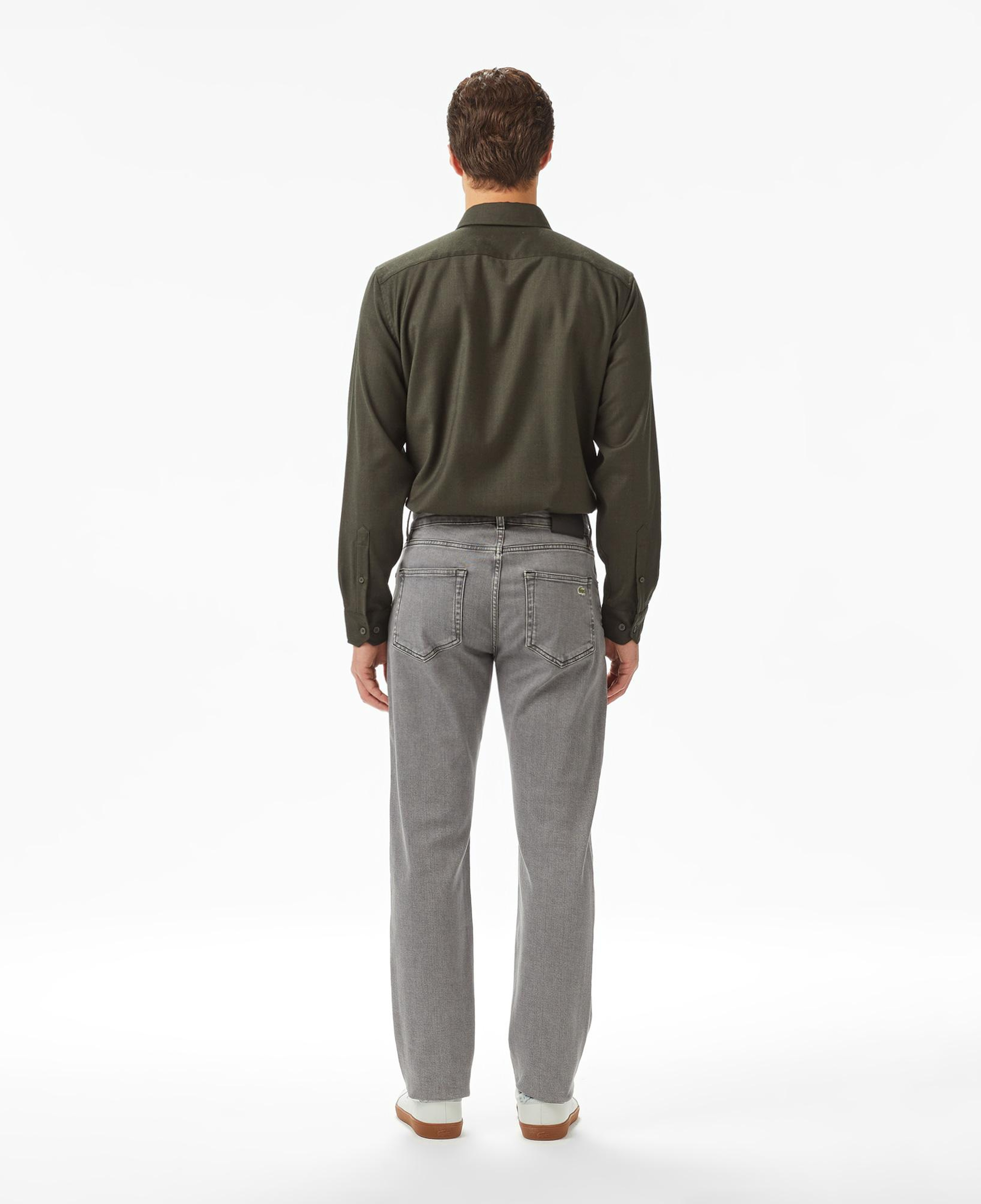 Lacoste Erkek Regular Fit Gri Jean Pantolon
