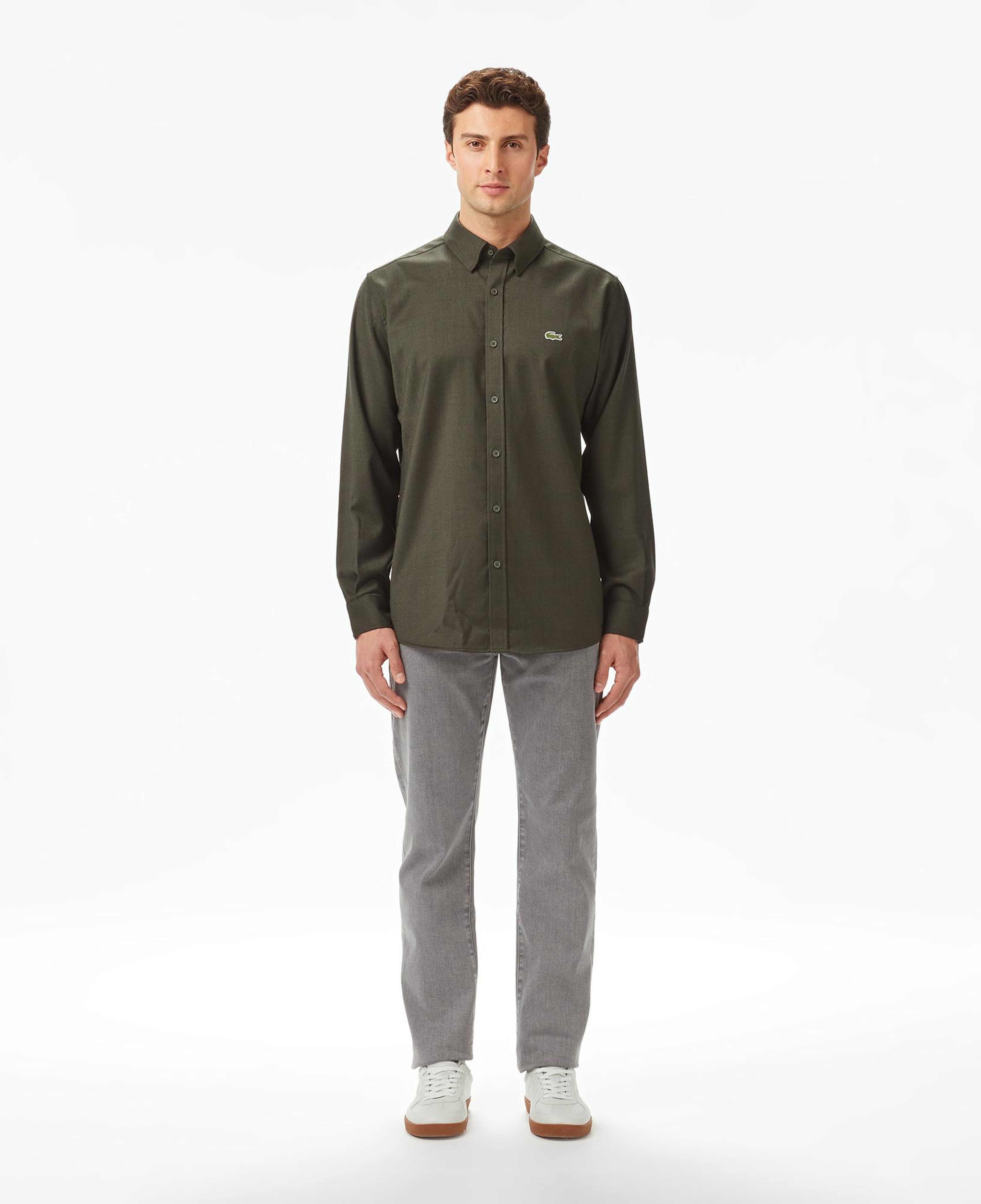 Lacoste Erkek Regular Fit Gri Jean Pantolon