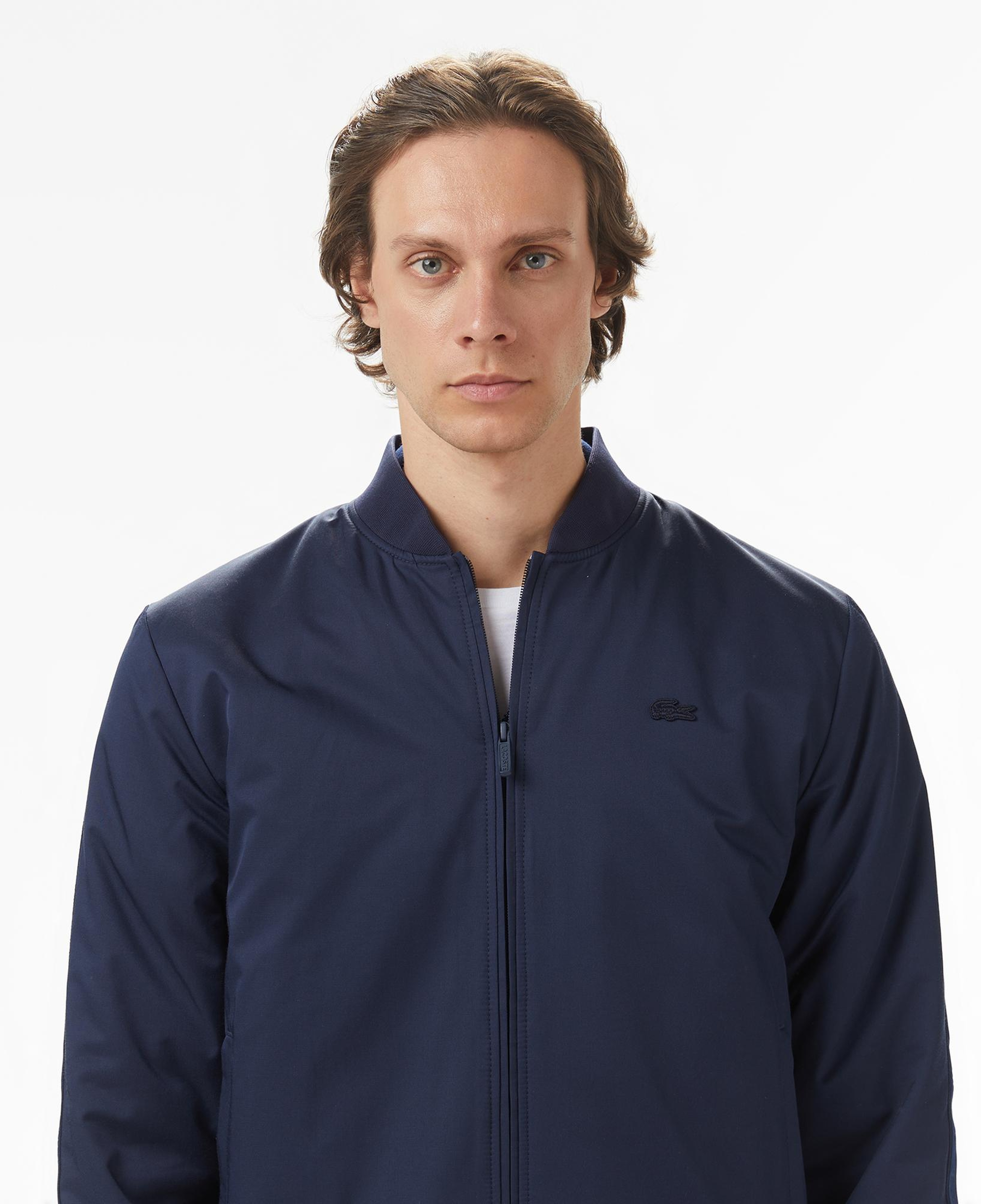 Lacoste Erkek Dik Yaka Lacivert Bomber Ceket