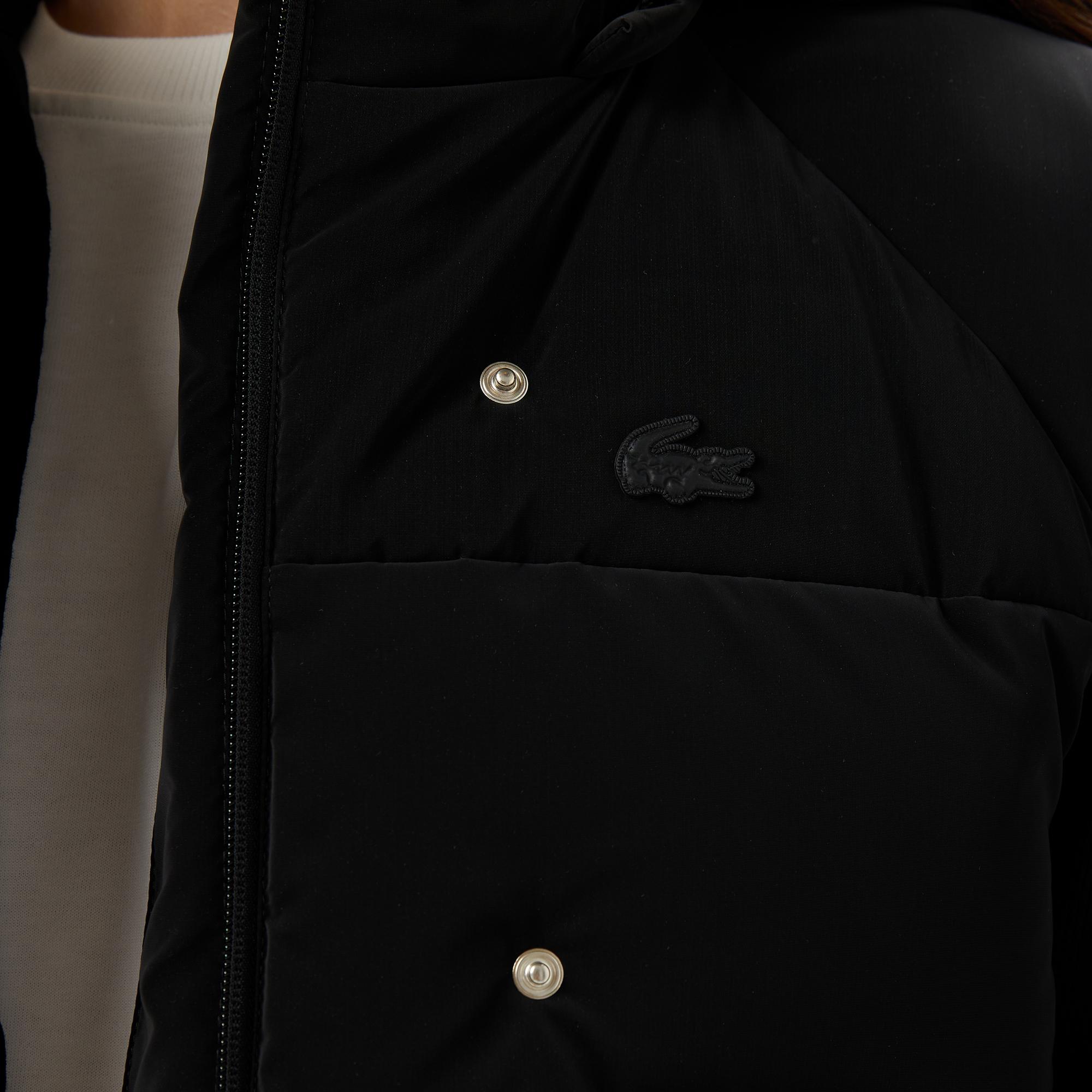 Lacoste Kadın Kapüşonlu Siyah Yelek