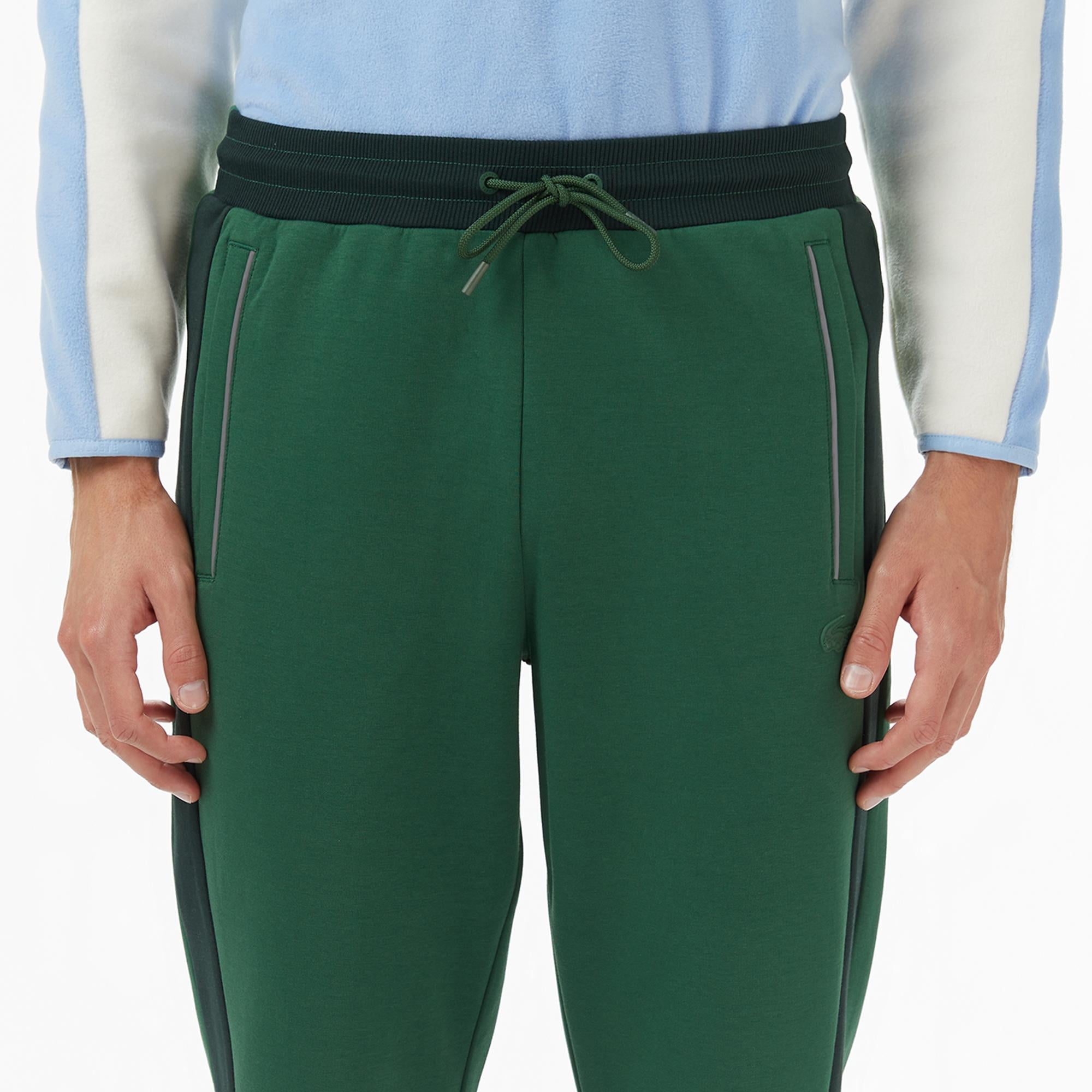Lacoste Erkek Slim Fit Renk Bloklu Yeşil Eşofman Altı