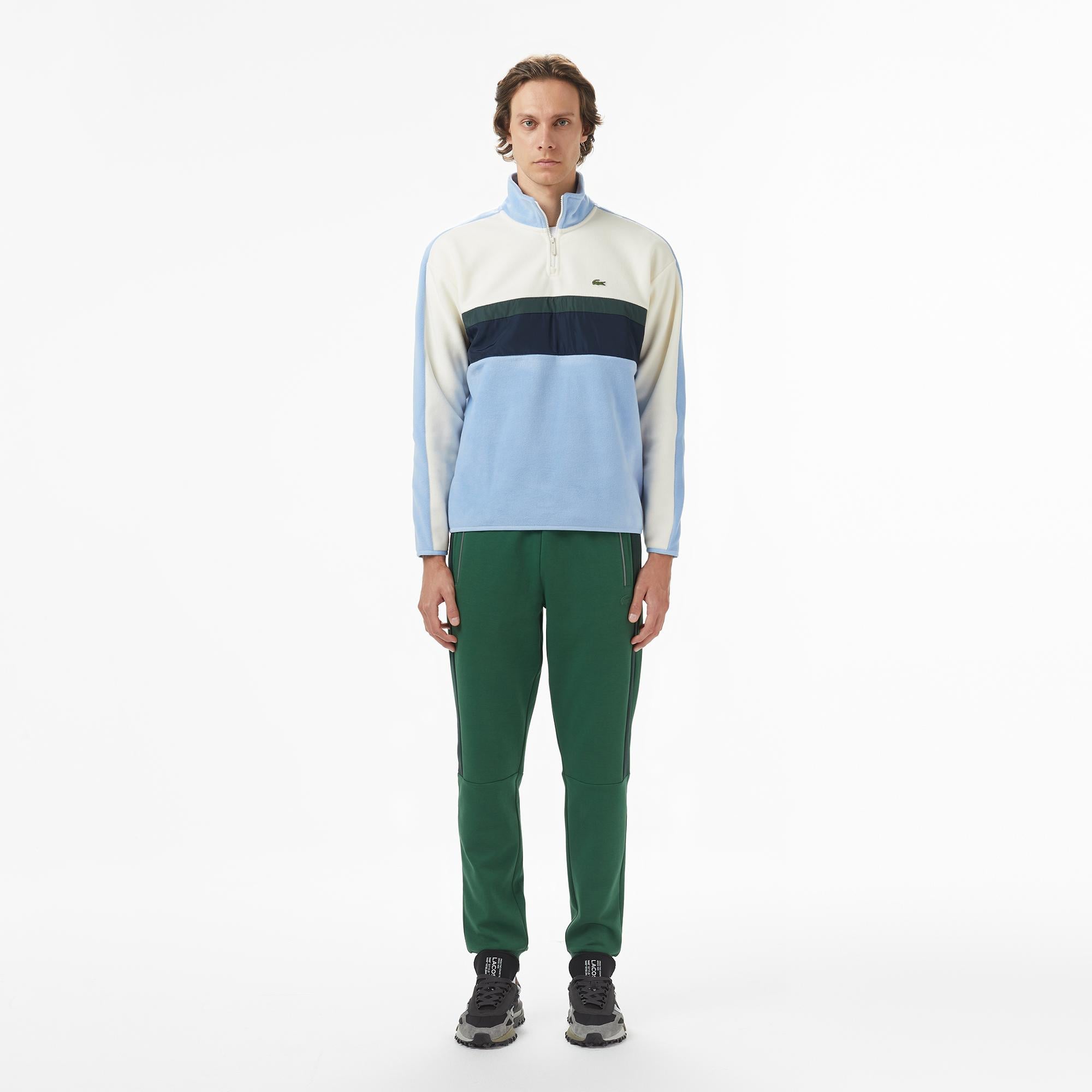 Lacoste Erkek Slim Fit Renk Bloklu Yeşil Eşofman Altı