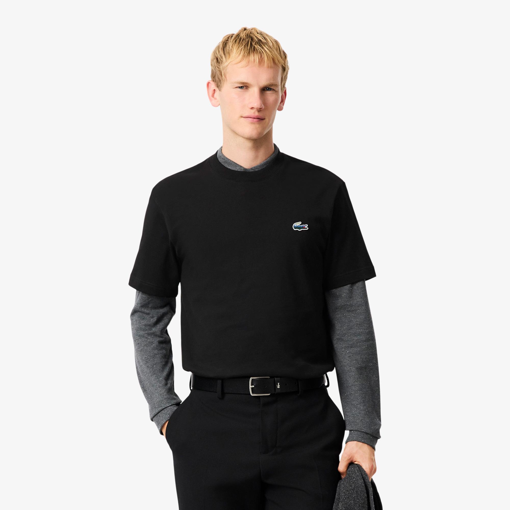 Lacoste Erkek Classic Fit Bisiklet Yaka Siyah T-Shirt