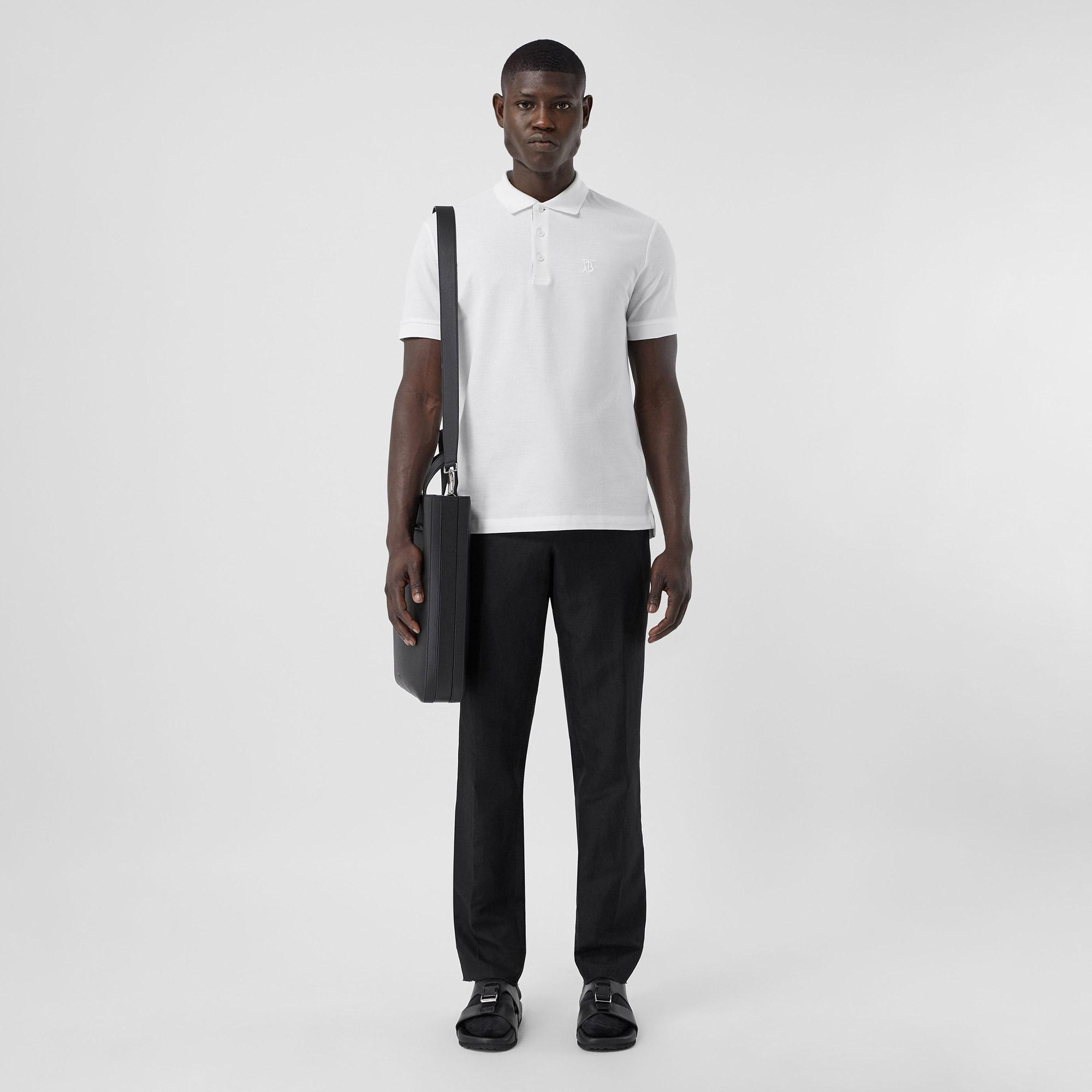 Burberry Eddie Monogram Motif Cotton Piqu