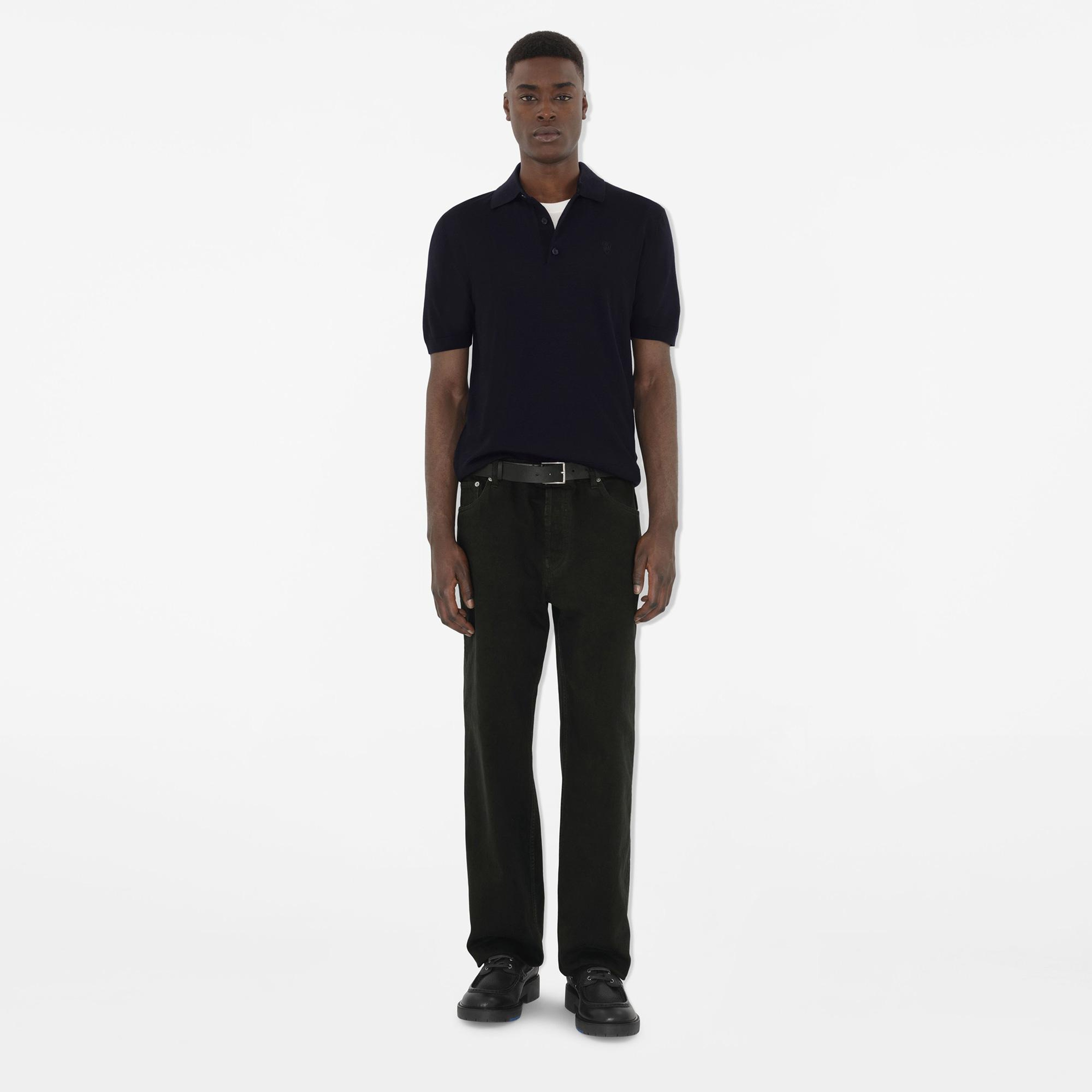 Burberry Pai Wool Erkek Lacivert Polo
