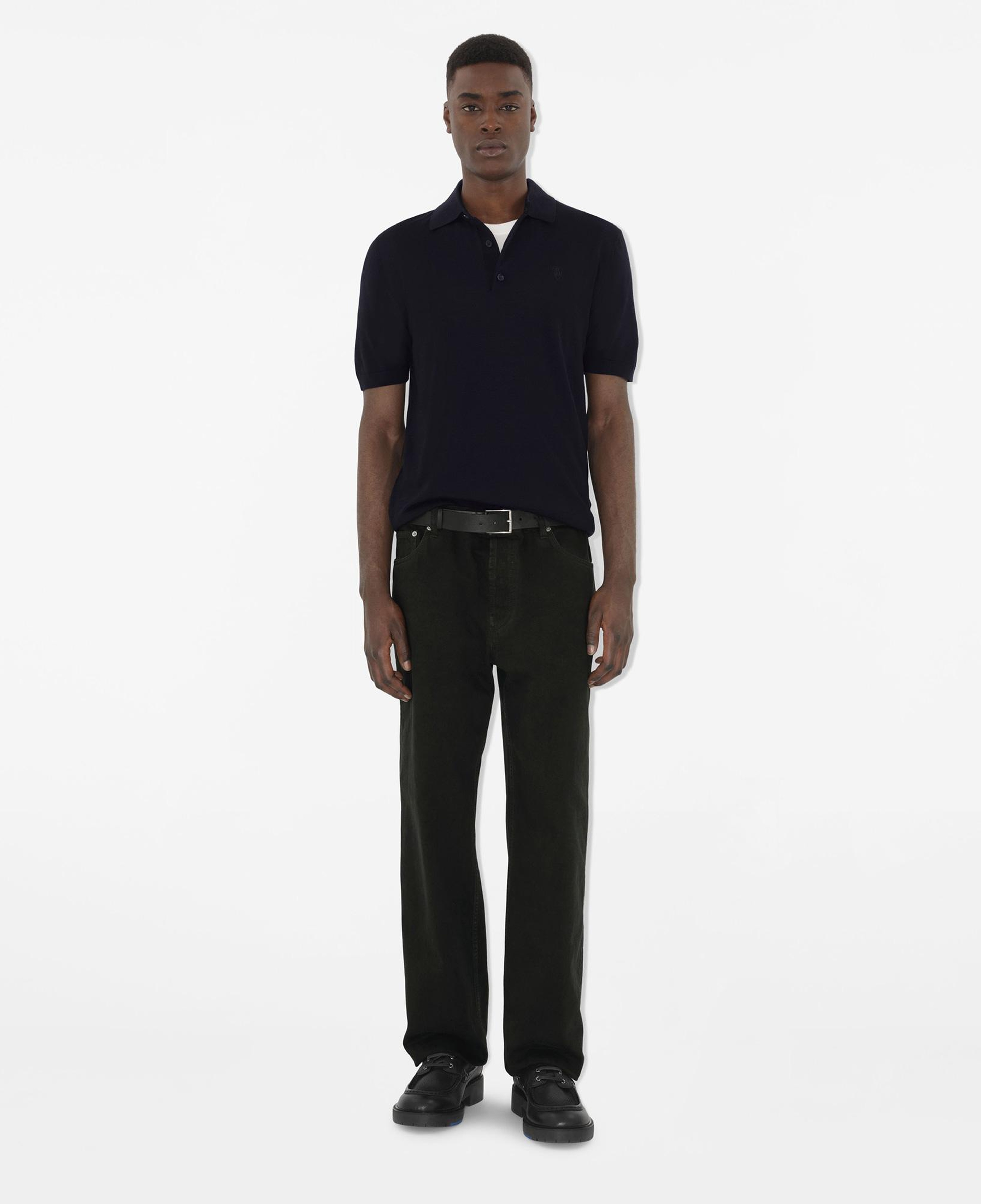 Burberry Pai Wool Erkek Lacivert Polo