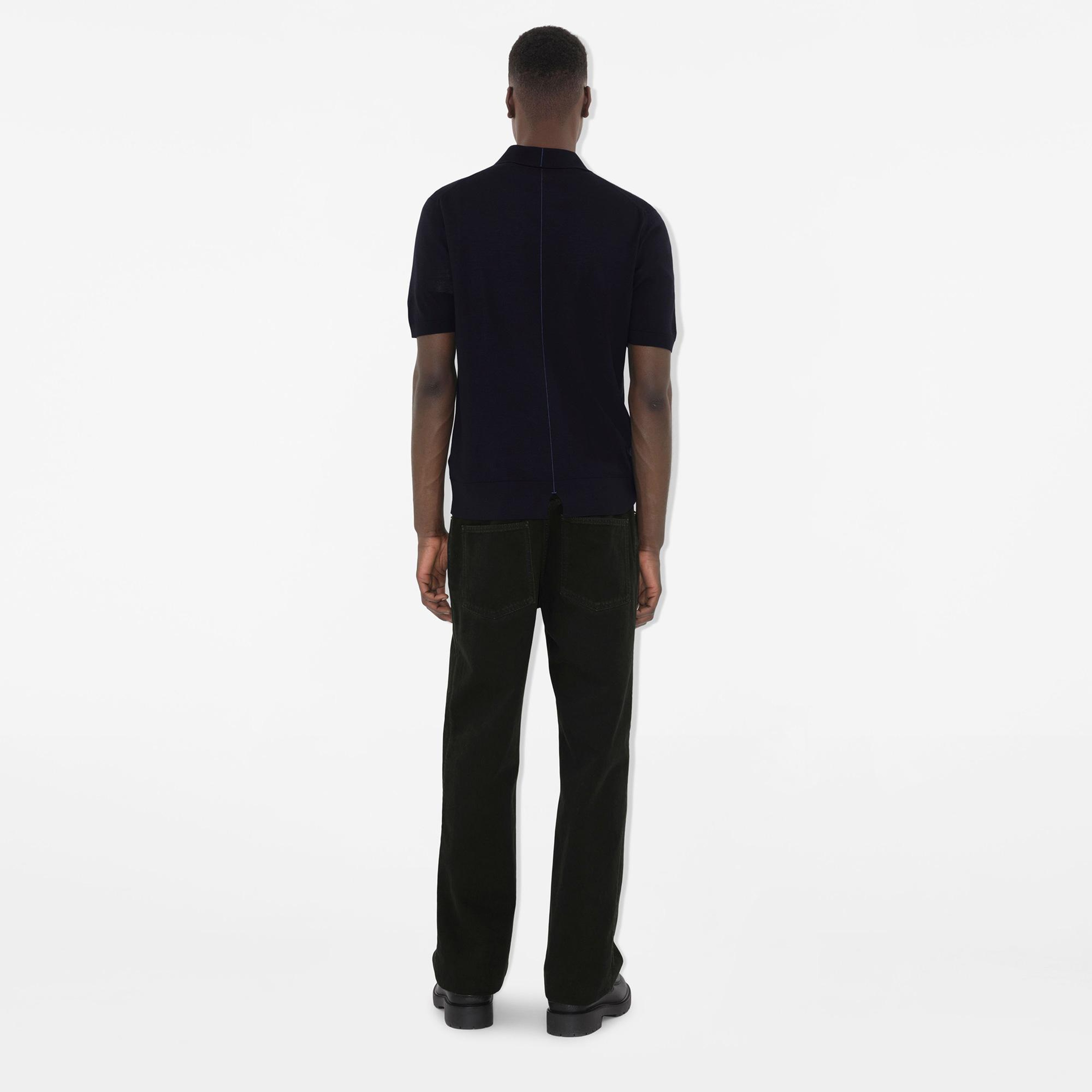 Burberry Pai Wool Erkek Lacivert Polo
