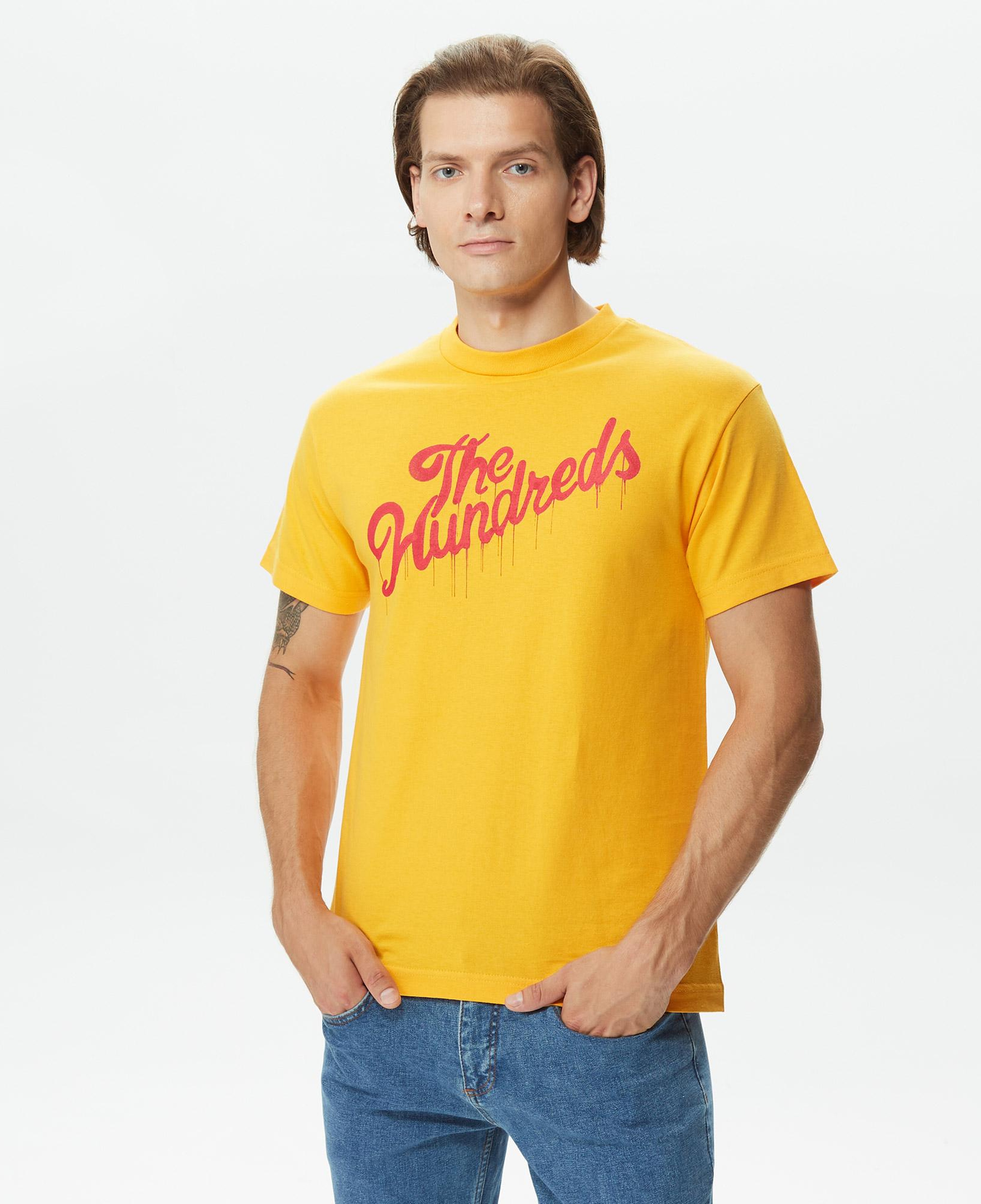The Hundreds Drip Slant Erkek Sarı T-Shirt