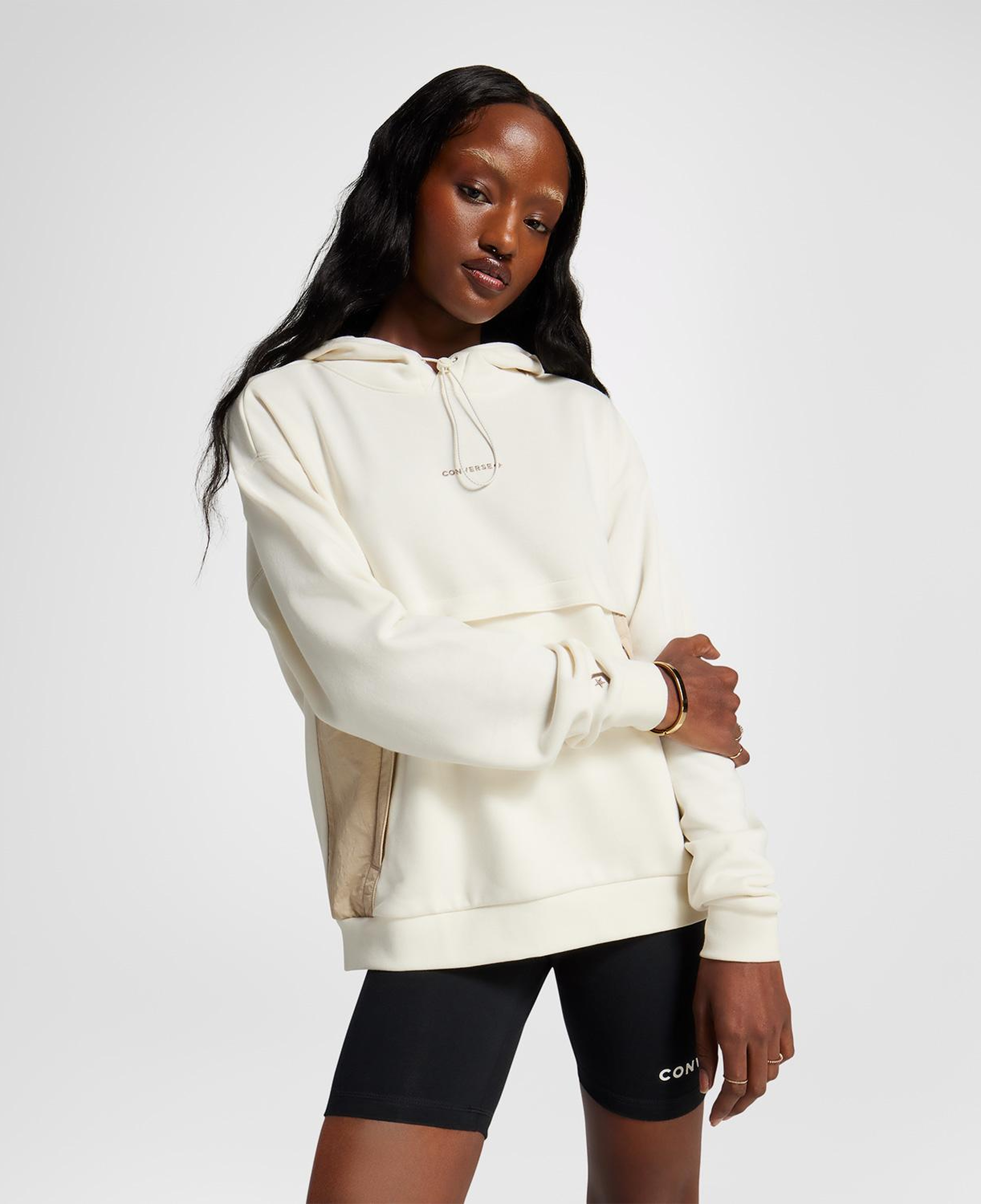 Converse Wordmark Pullover Kadın Krem Hoodie