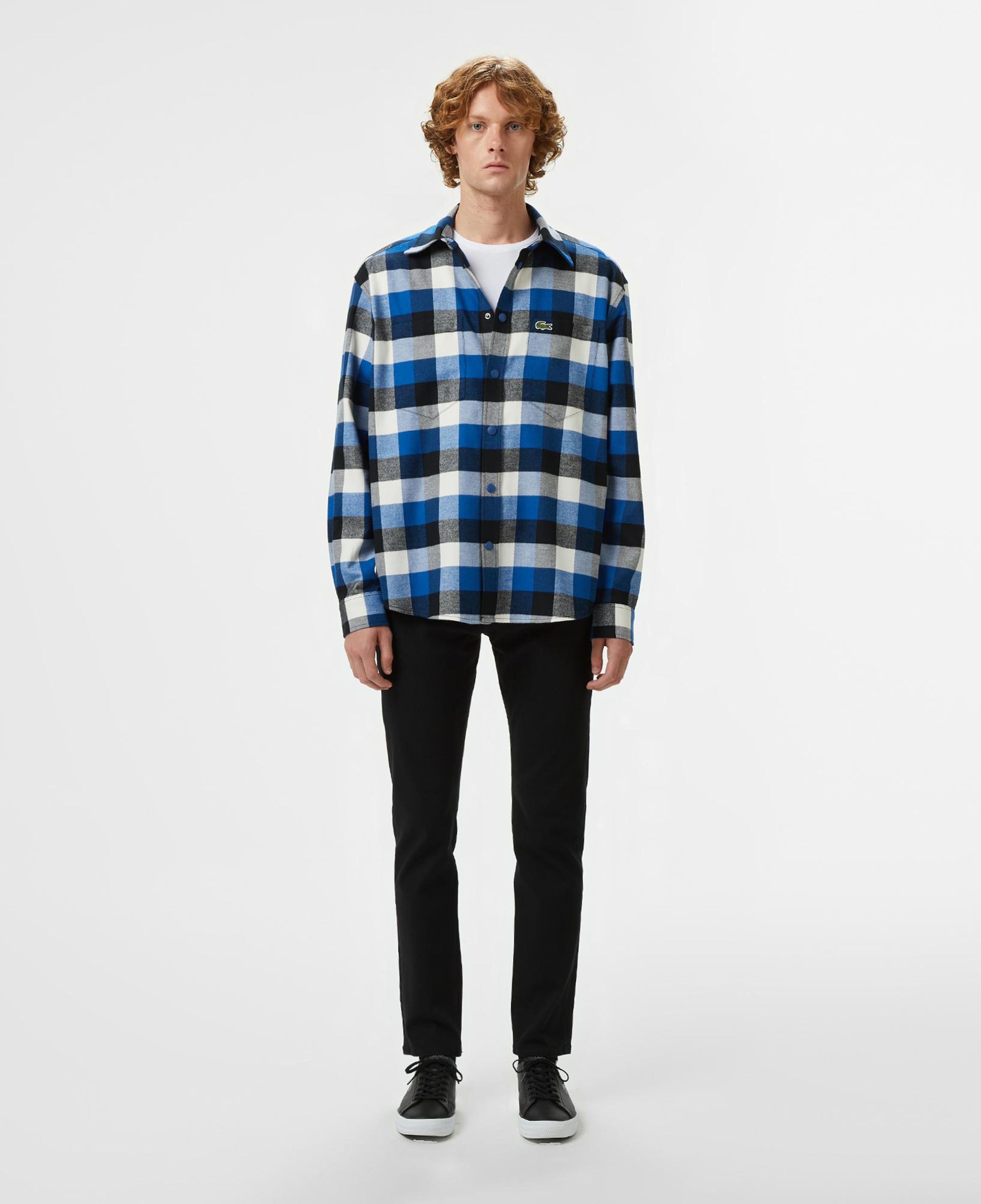 Lacoste Erkek Relaxed Fit Kareli Lacivert Gömlek