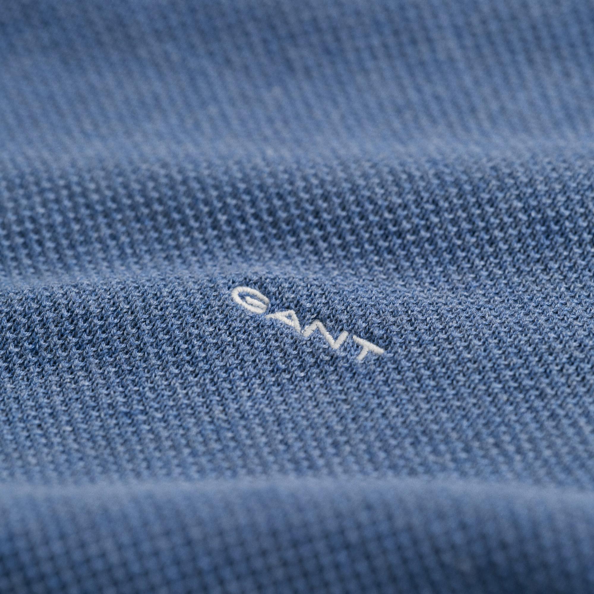 GANT Erkek Mavi Regular Fit Bisiklet Yaka Kazak